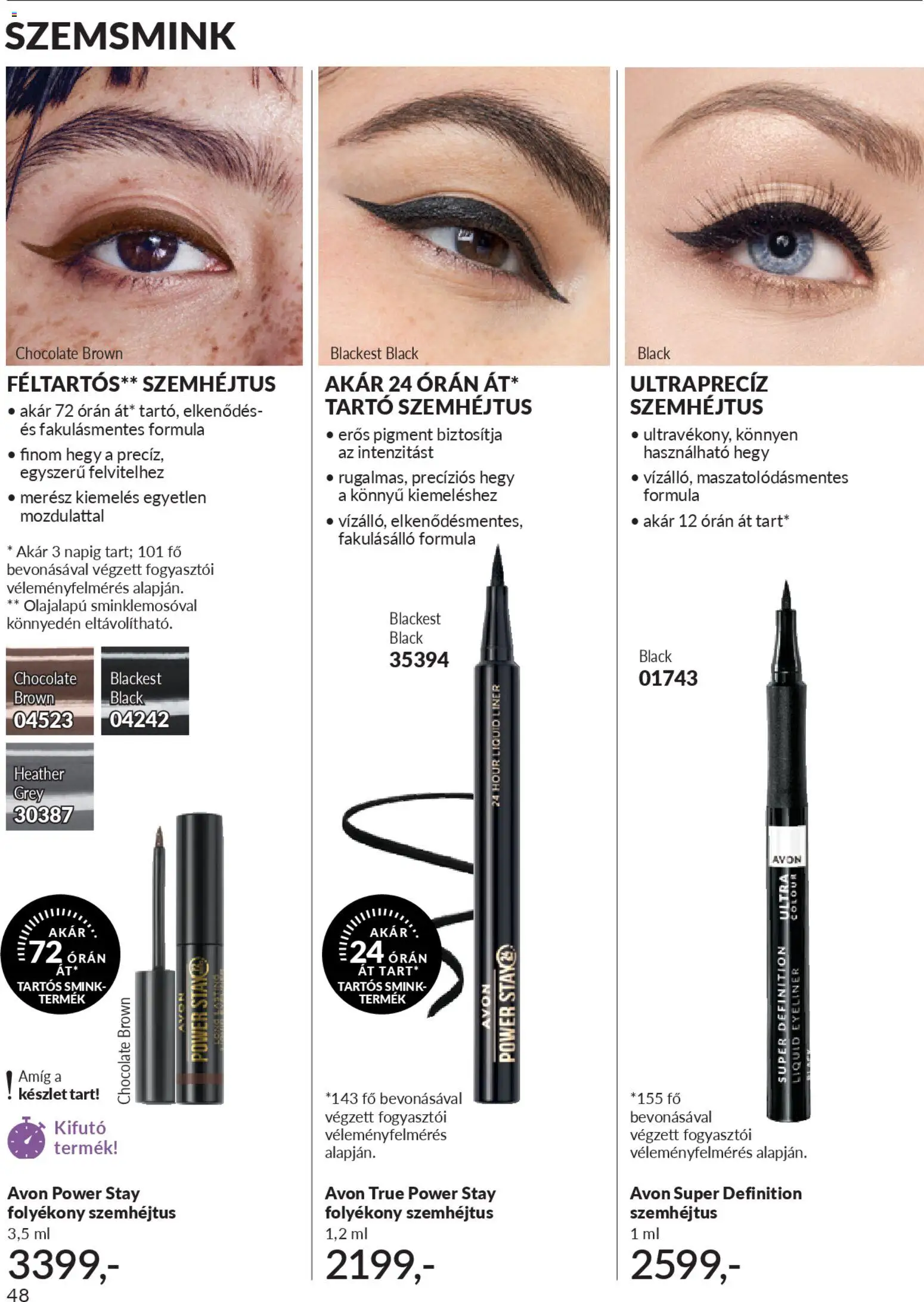 Avon akciós ujság - amely érvényes a következő dátumtól: 01.01.2026 | Oldal: 50 | Termékek: Smink, Szemhéjtus