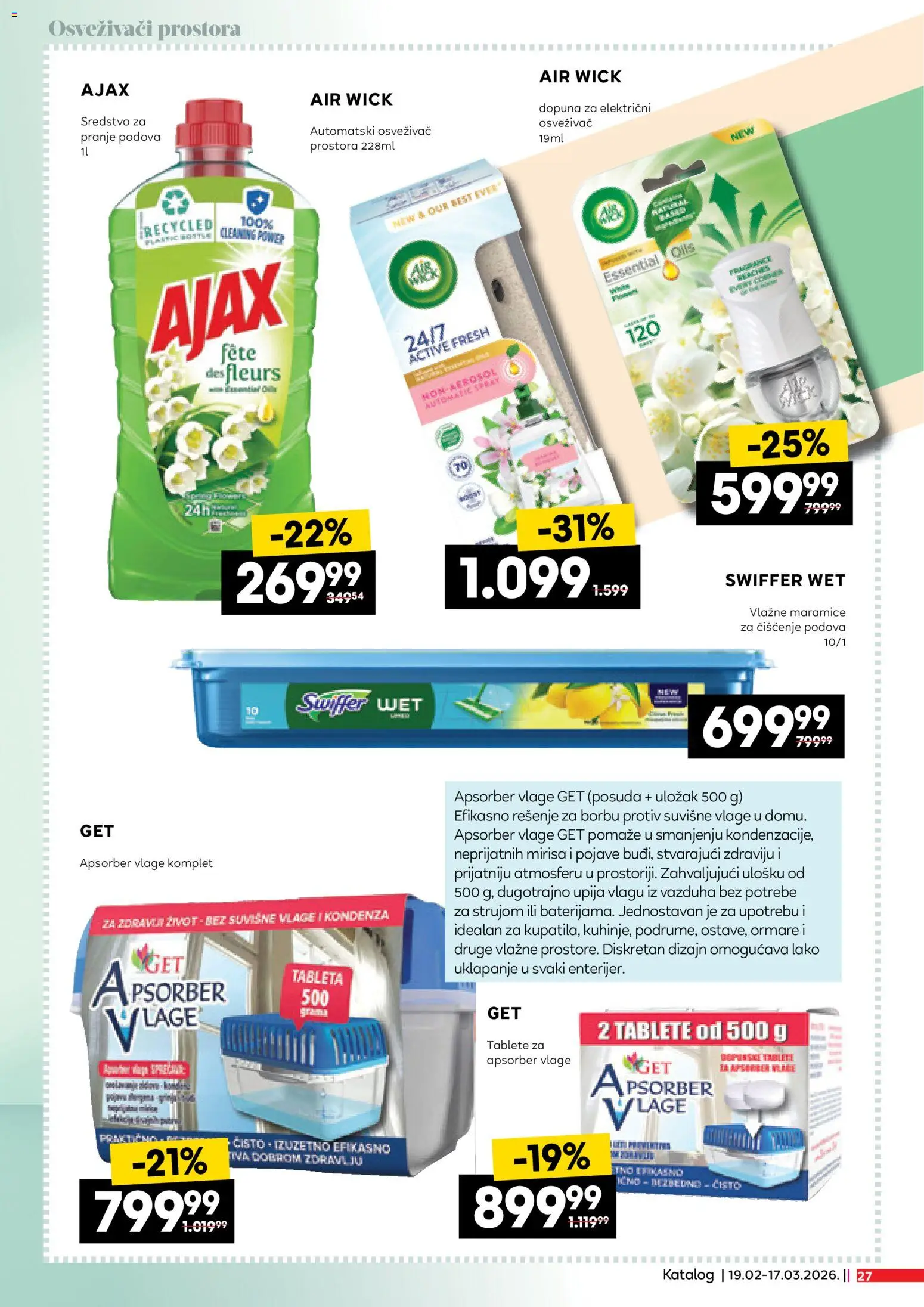Roda katalog - važi od 19.02.2026 | Strana: 27 | Proizvode: Air wick, Osvezivac prostora, Vlažne maramice, Ajax
