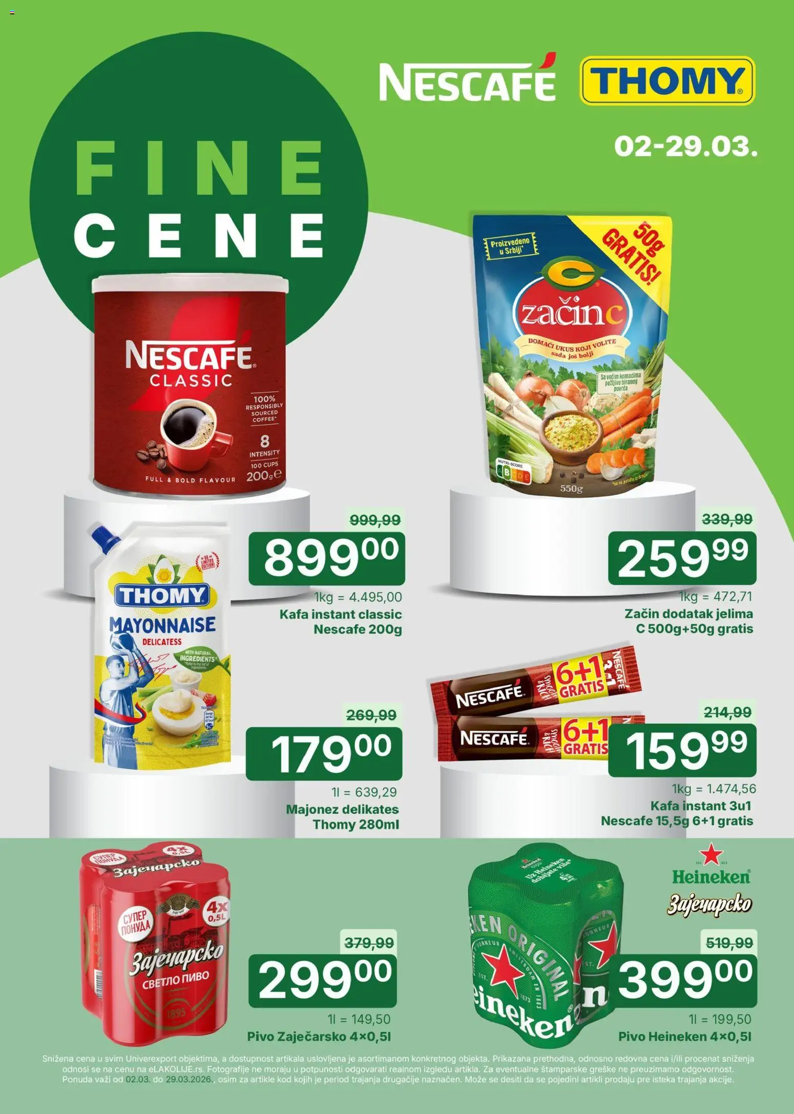 Univerexport katalog - važi od 16.03.2026 | Strana: 17 | Proizvode: Majonez, Heineken, Kafa, Nescafé
