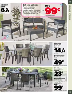 Vista previa Carrefour Jardin válido desde el 13.03.2026 | Página: 17 | Productos: Café, Muebles, Cojín, Sofá