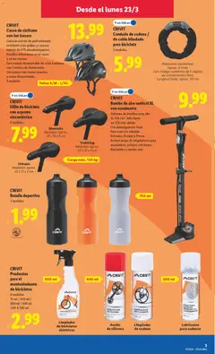 Vista previa Lidl folleto de bazar válido desde el 23.03.2026 | Página: 7 | Productos: Bicicleta, Noodles αυγού, Aceite, Lavavajillas