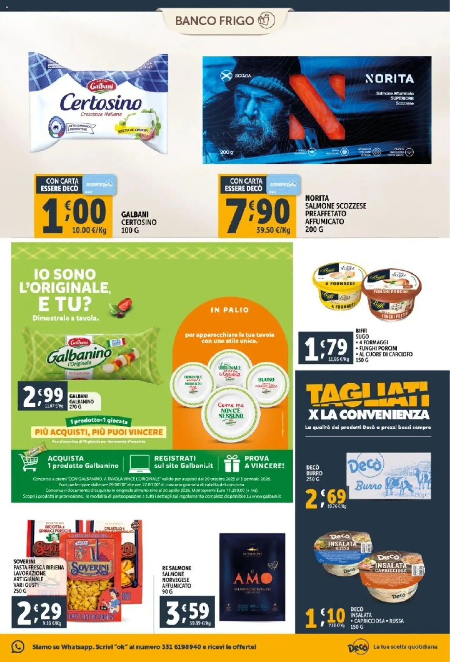 Volantino Decò del 29.12.2025 | Pagina: 9 | Prodotti: Salmone, Insalata, Funghi, Spinaci