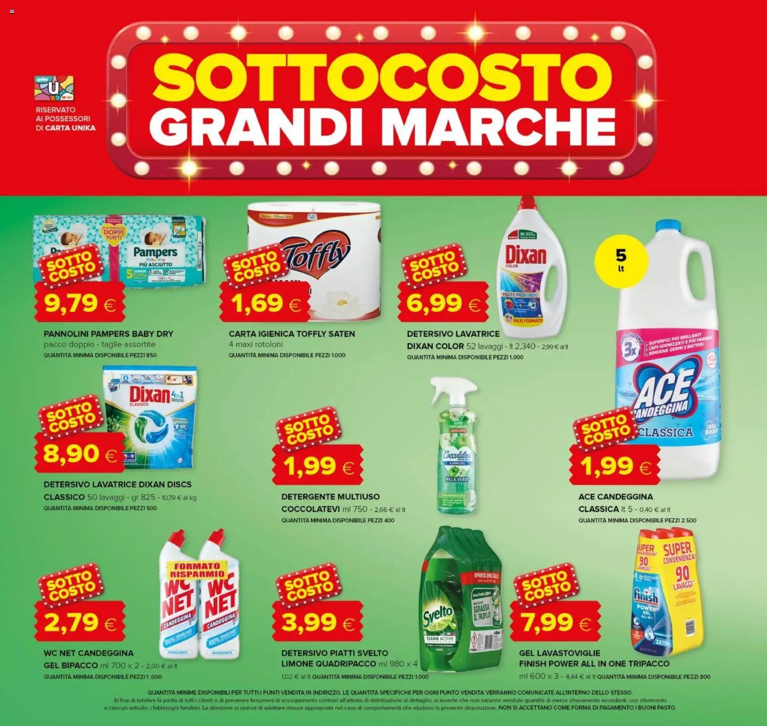 Volantino Oasi del 21.11.2025 | Pagina: 4 | Prodotti: Carta igienica, Candeggina, Lavastoviglie, WC