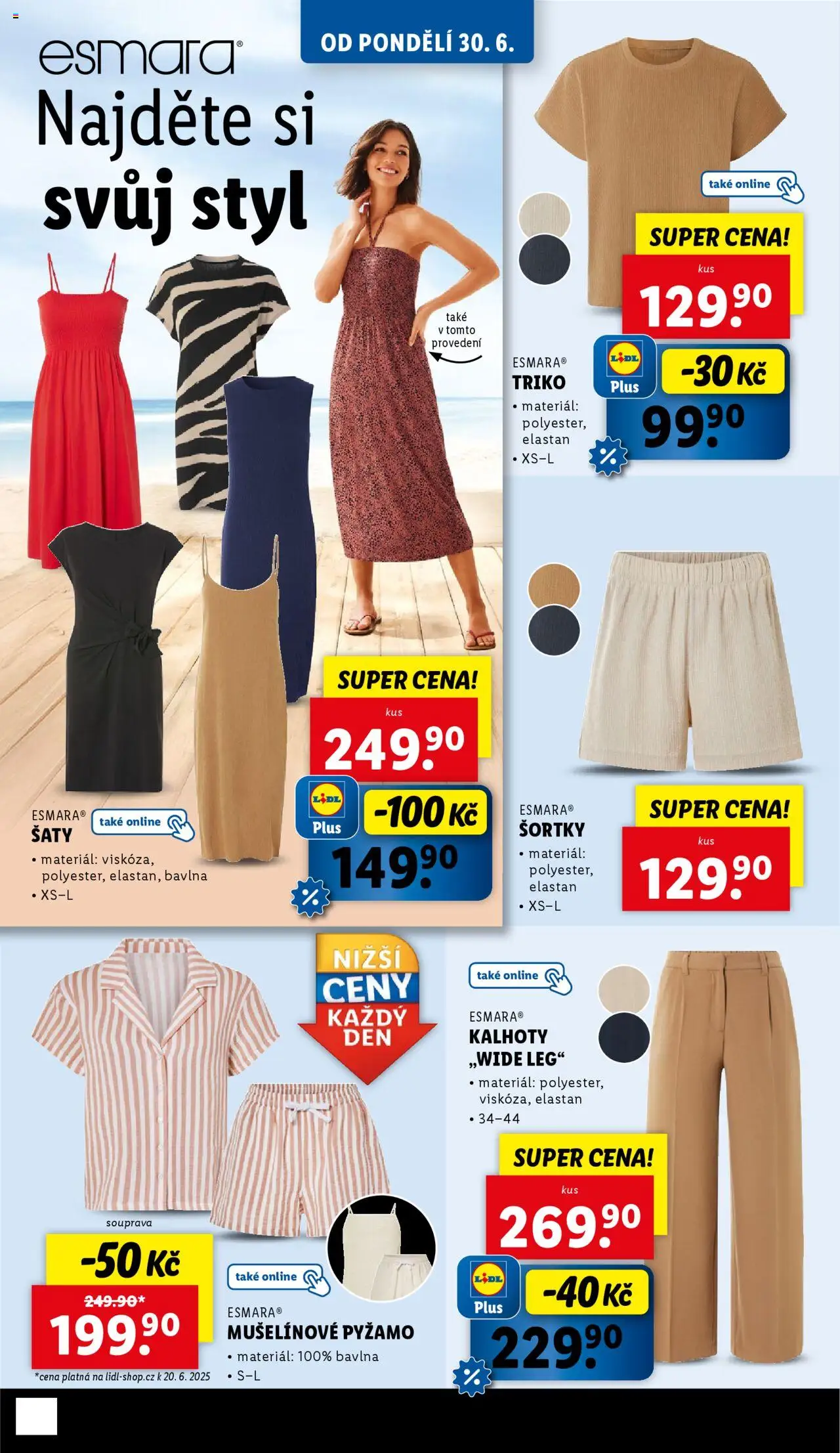 Lidl leták - Spotřební zboží od 30.06.2025 | Strana: 8 | Produkty: Šaty, Kalhoty, Pyžamo