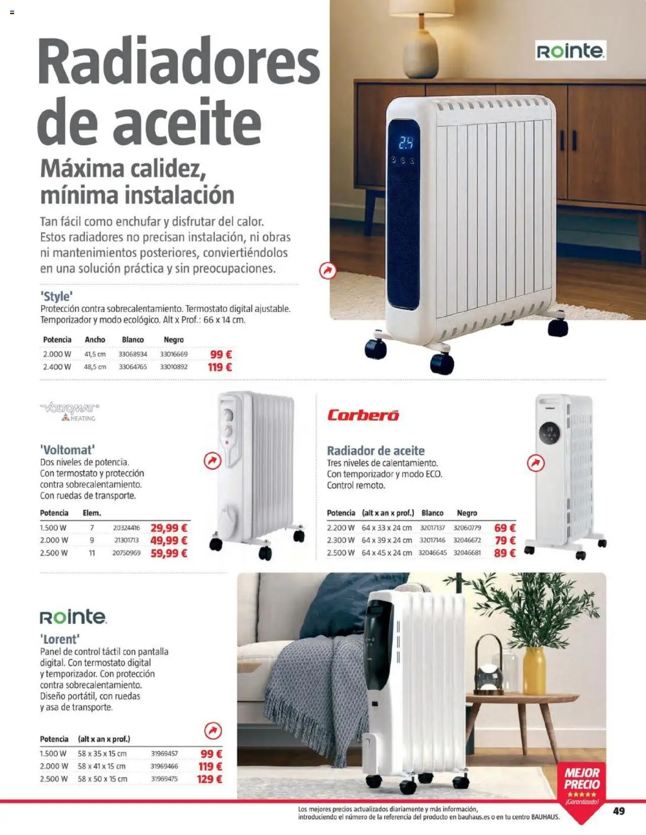 Bauhaus - Calefacción │ válido desde el 16.09.2025 | Página: 49 | Productos: Aceite, Radiador