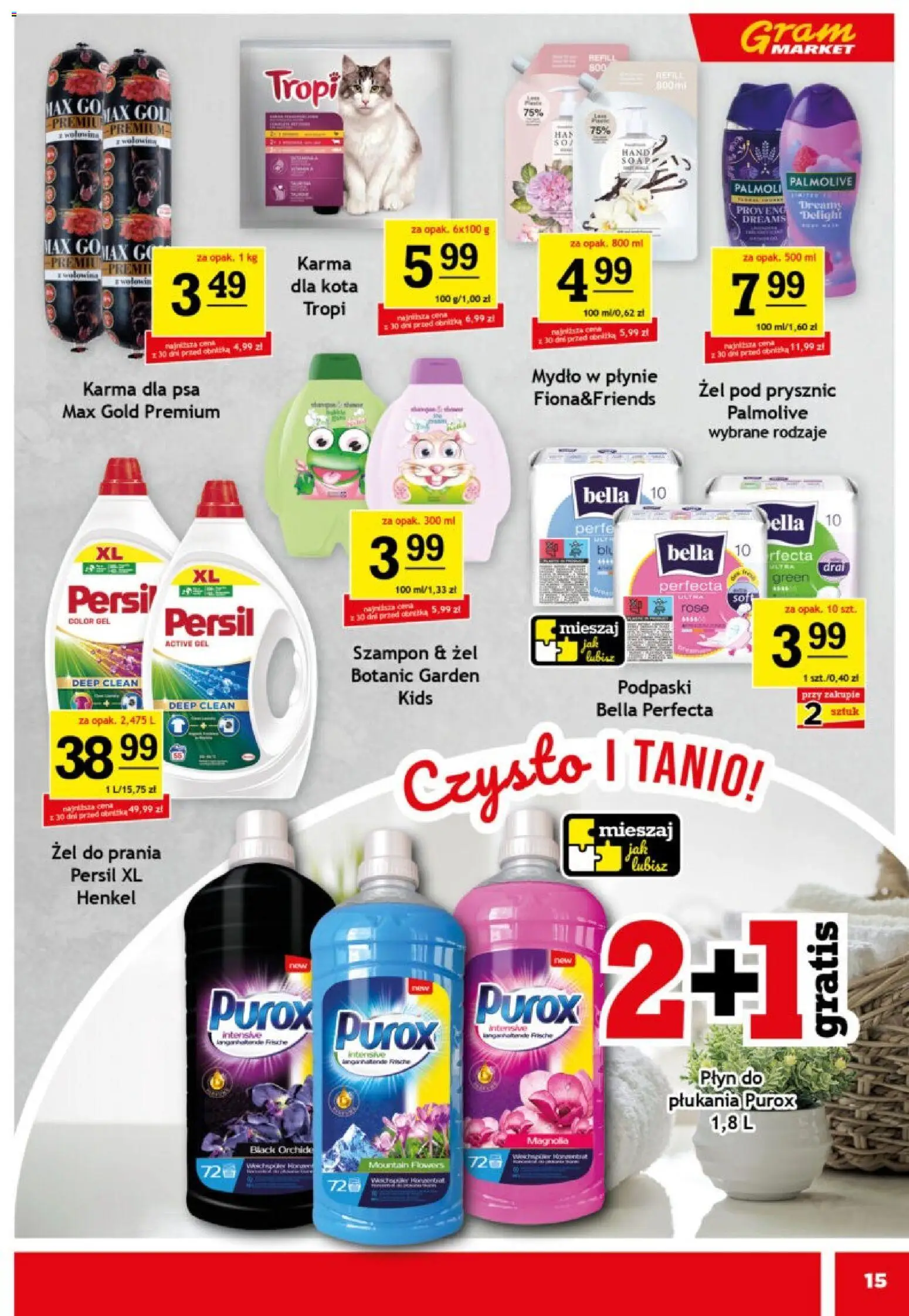 Gram Market Gazetka od 25.02.2026 | Strona: 15 | Produkty: Karma dla psa, Szampon, Mydło, Żel pod prysznic