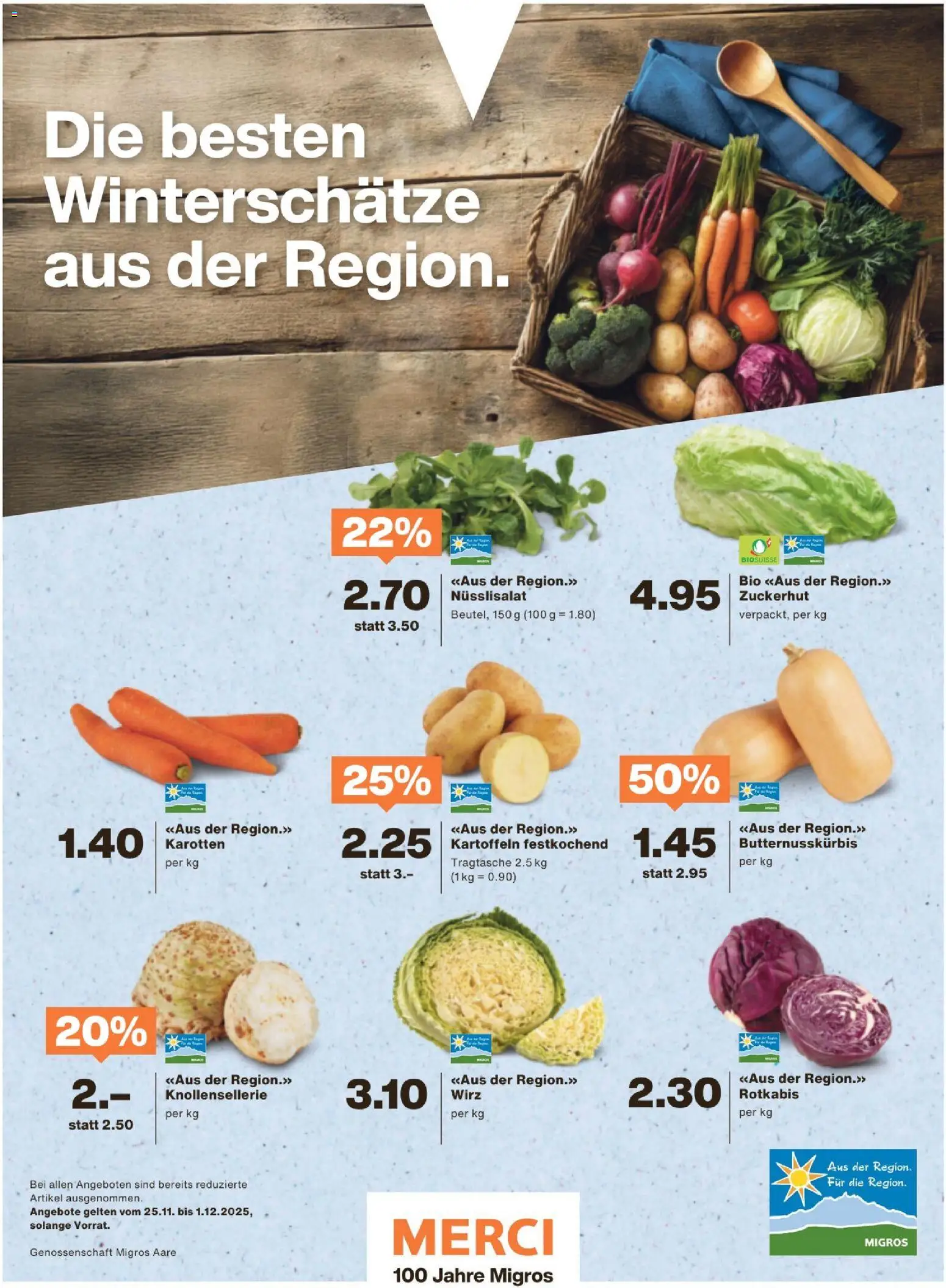 Migros Magazin – gültig ab 24.11.2025 | Seite: 50 | Produkte: Kartoffeln
