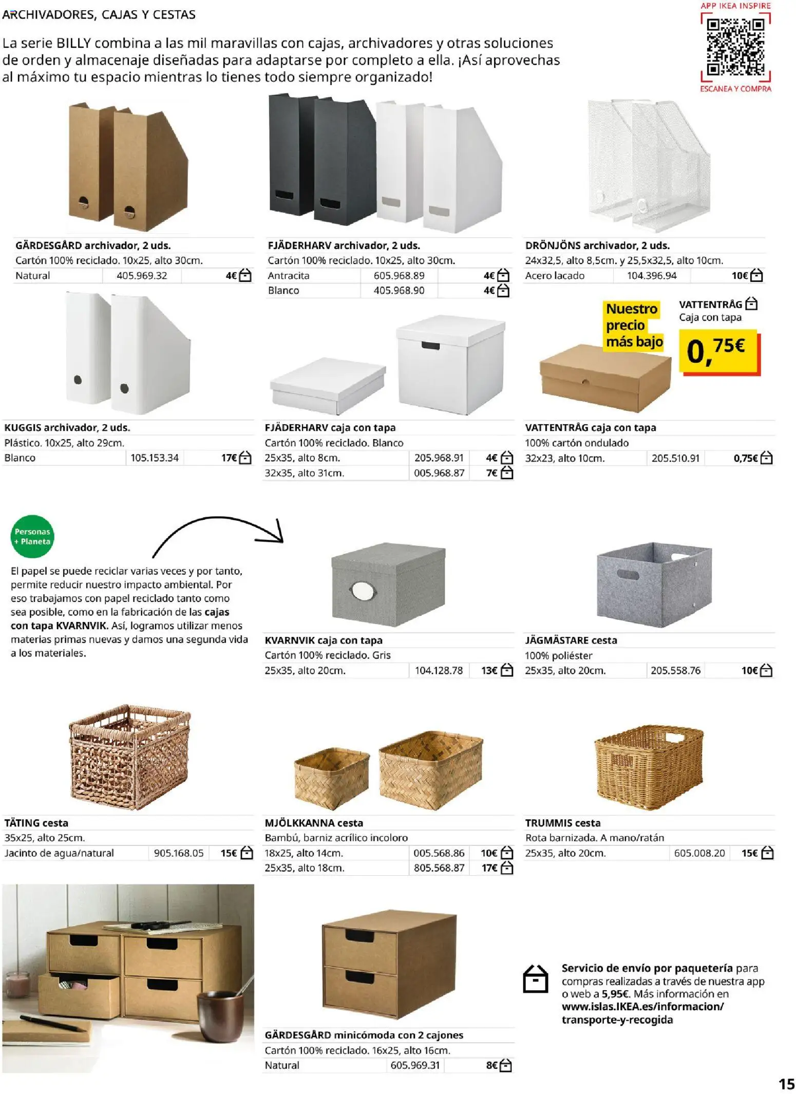 Catálogo IKEA Bily │ válido desde el 01.02.2026 | Página: 15 | Productos: Almacenaje, Caja, Cesta