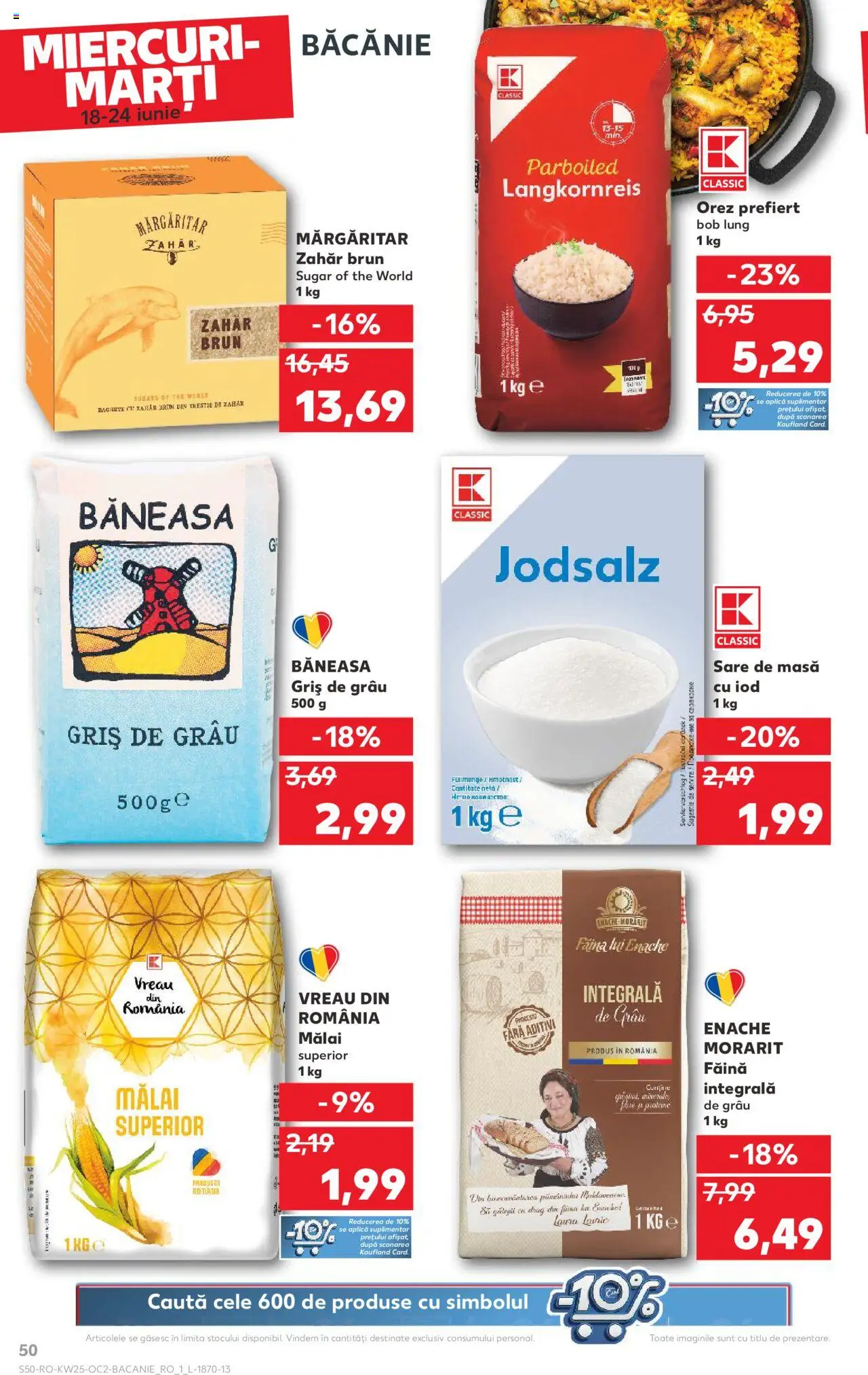 Kaufland RO akciós ujság - amely érvényes a következő dátumtól: 18.06.2025 | Oldal: 50