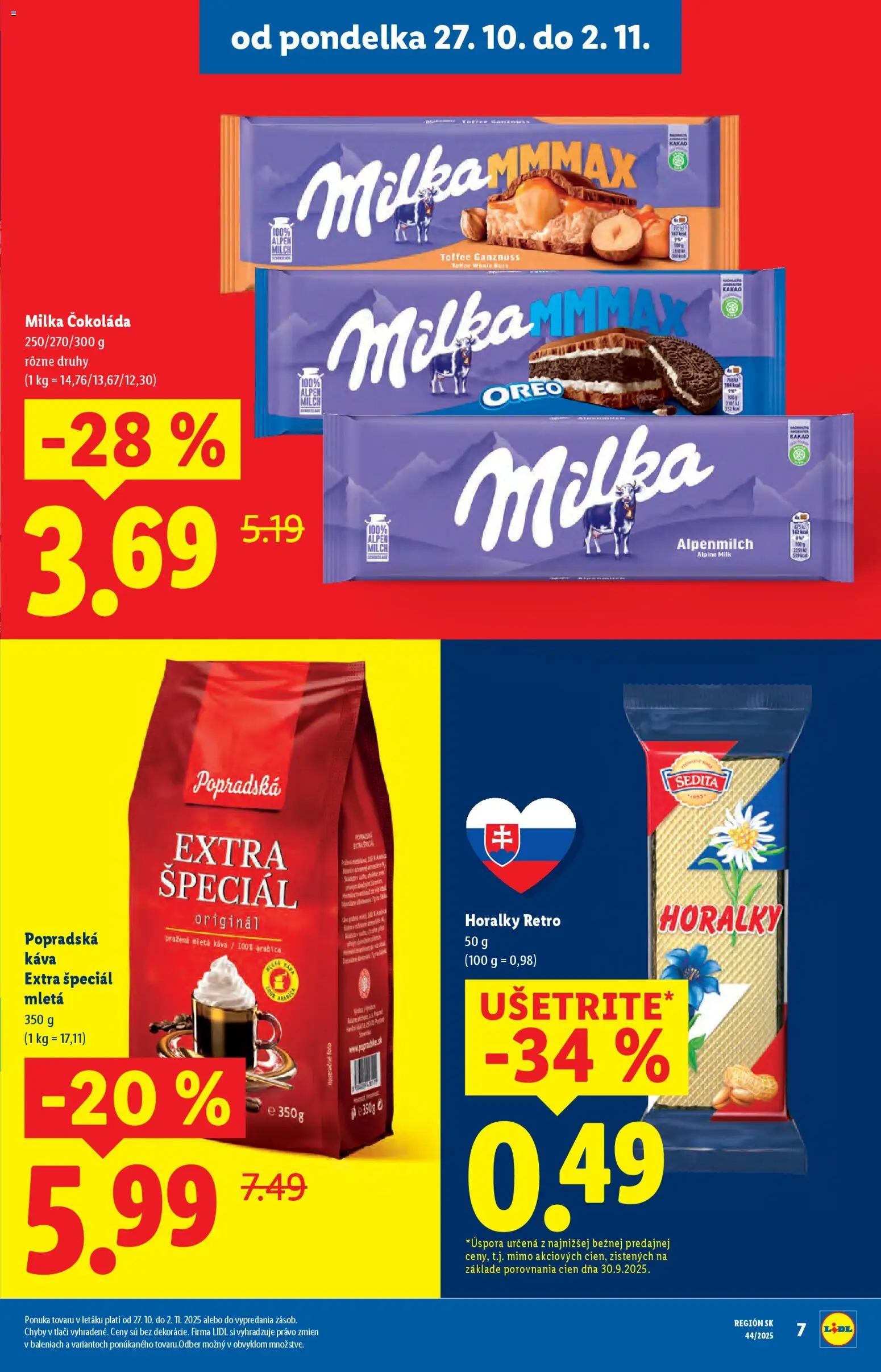 Nové Lidl akcie – leták je platný od 27.10.2025 | Strana: 9 | Produkty: Popradská káva, Čokoláda, Horálky, Kakao