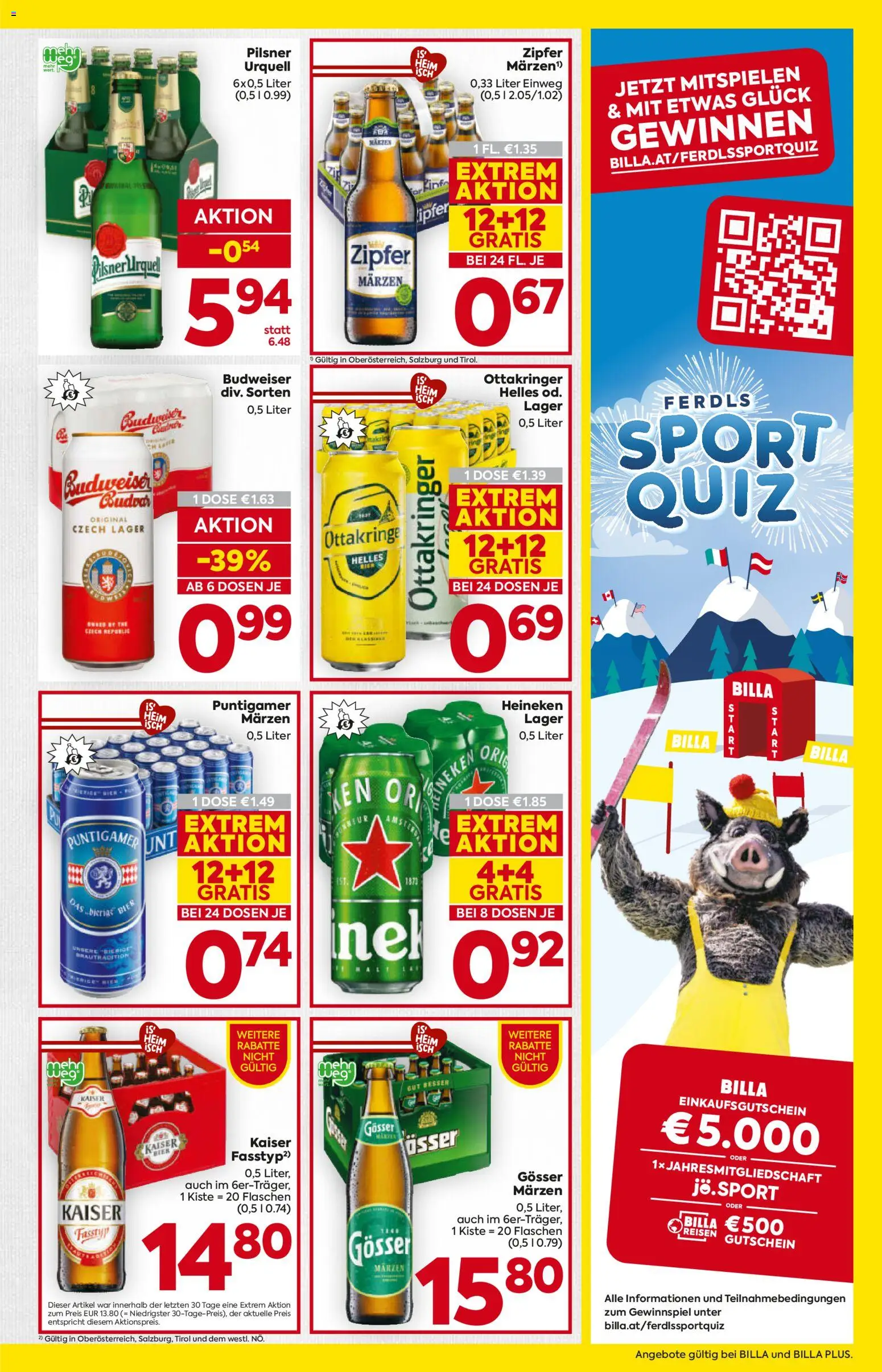 Billa Flugblatt - Oberösterreich gültig ab 12.02.2026 | Seite: 17 | Produkte: Bier