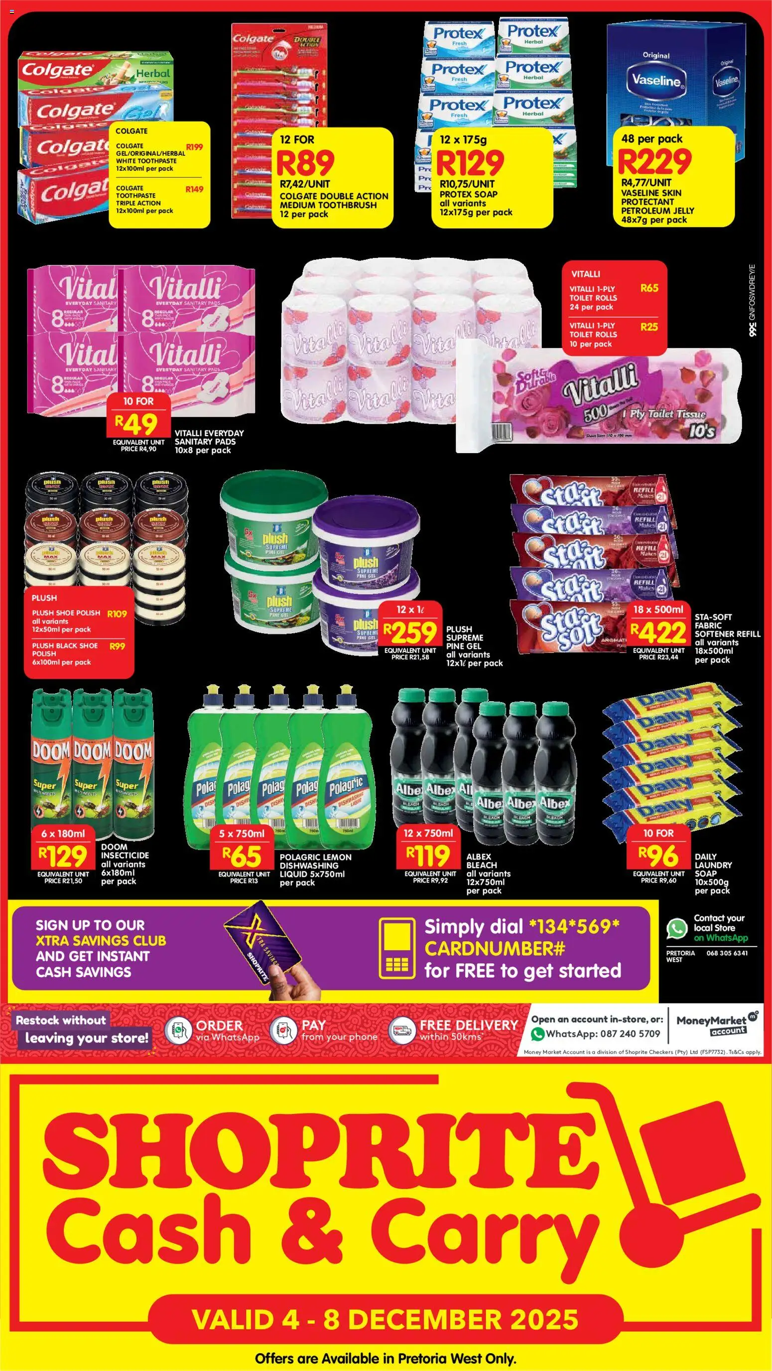 New Shoprite catalogue – valid from 04.12.2025 | Page: 3 | Products: Phone, Blush, Petroleum jelly, Toothbrush