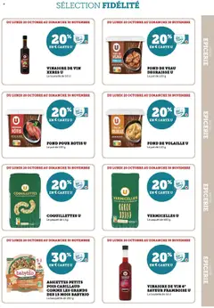 Super U - Prévisualisation de Super U - Ma Sélection Carte U Octobre valide à partir de 20.10.2025 | Page: 29 | Produits: Volaille, Huile, Vinaigre, Coquillettes