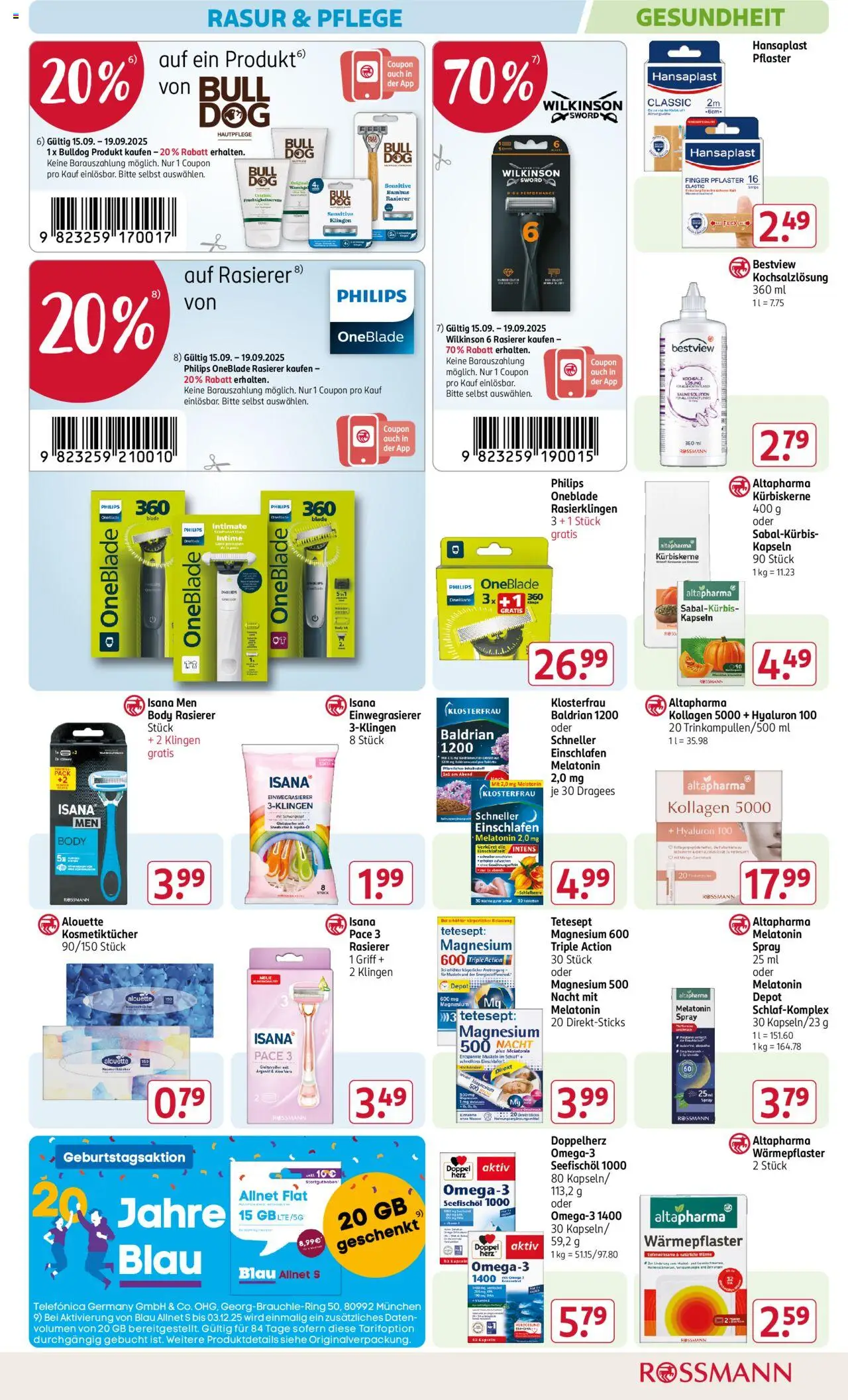 Rossmann Prospekt 	 – gültig ab 15.09.2025 | Seite: 11 | Produkte: Philips, Rasierer, Schal