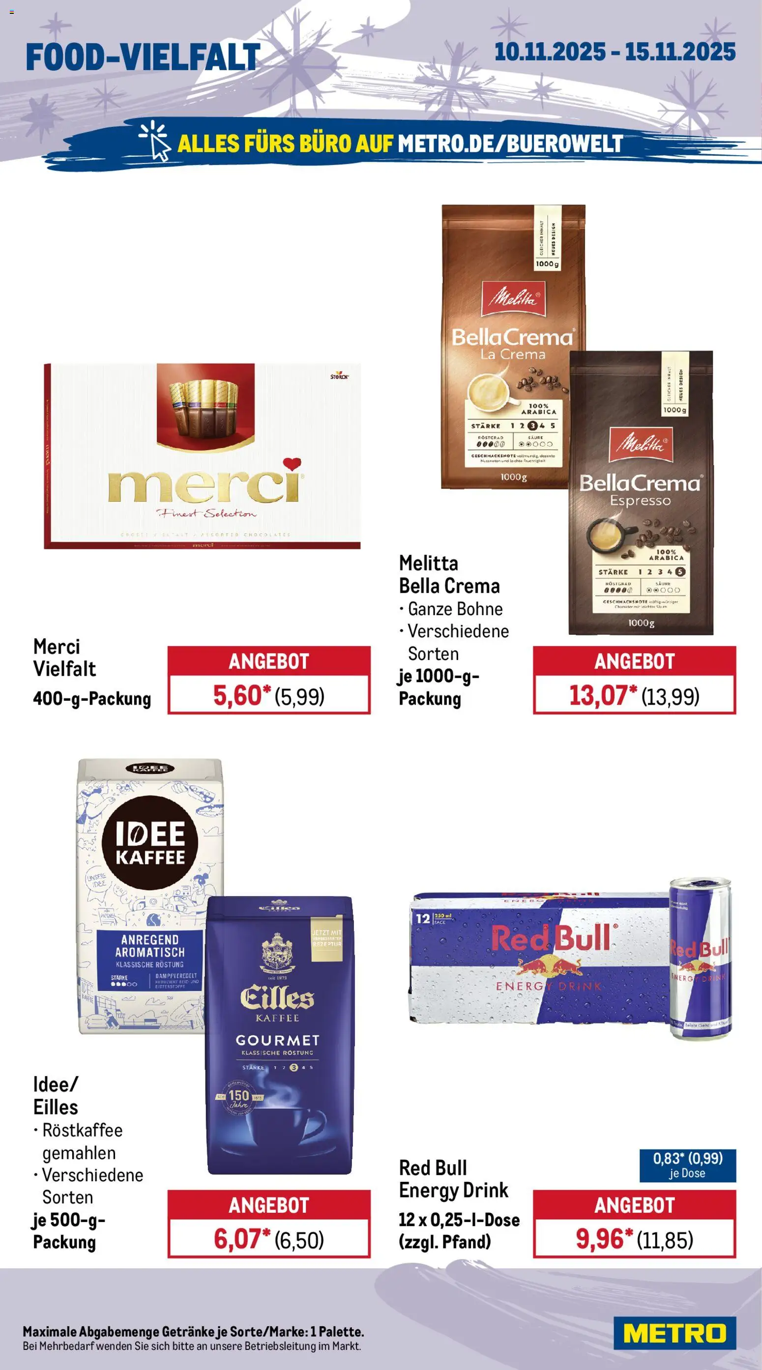 Metro - Black Friday – gültig ab 10.11.2025 | Seite: 14 | Produkte: Melitta, Merci, Energy, Kaffee