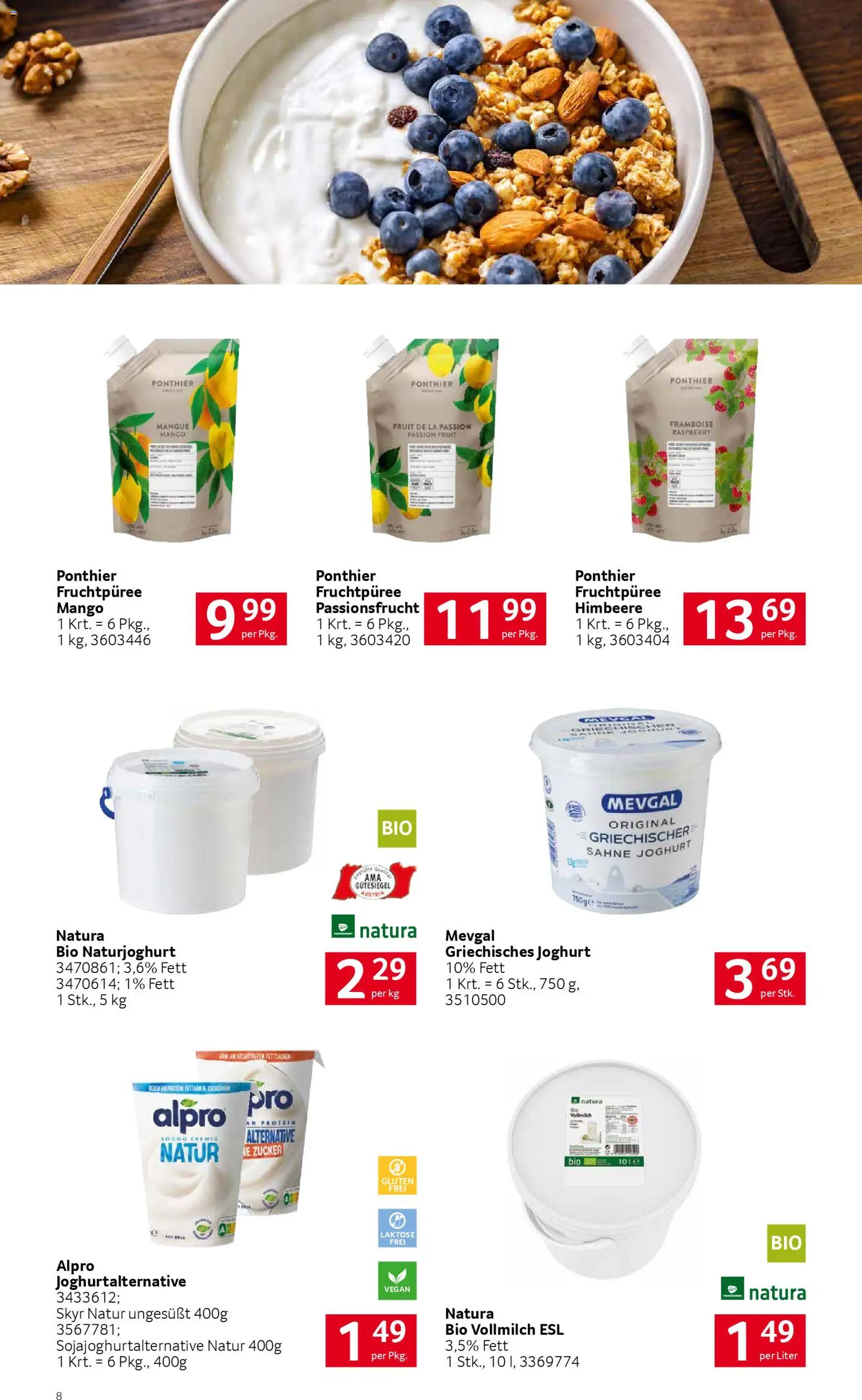 Transgourmet Zeit für Eisgenuss gültig ab 09.03.2026 | Seite: 8 | Produkte: Sahne, Zucker, Mango, Joghurt