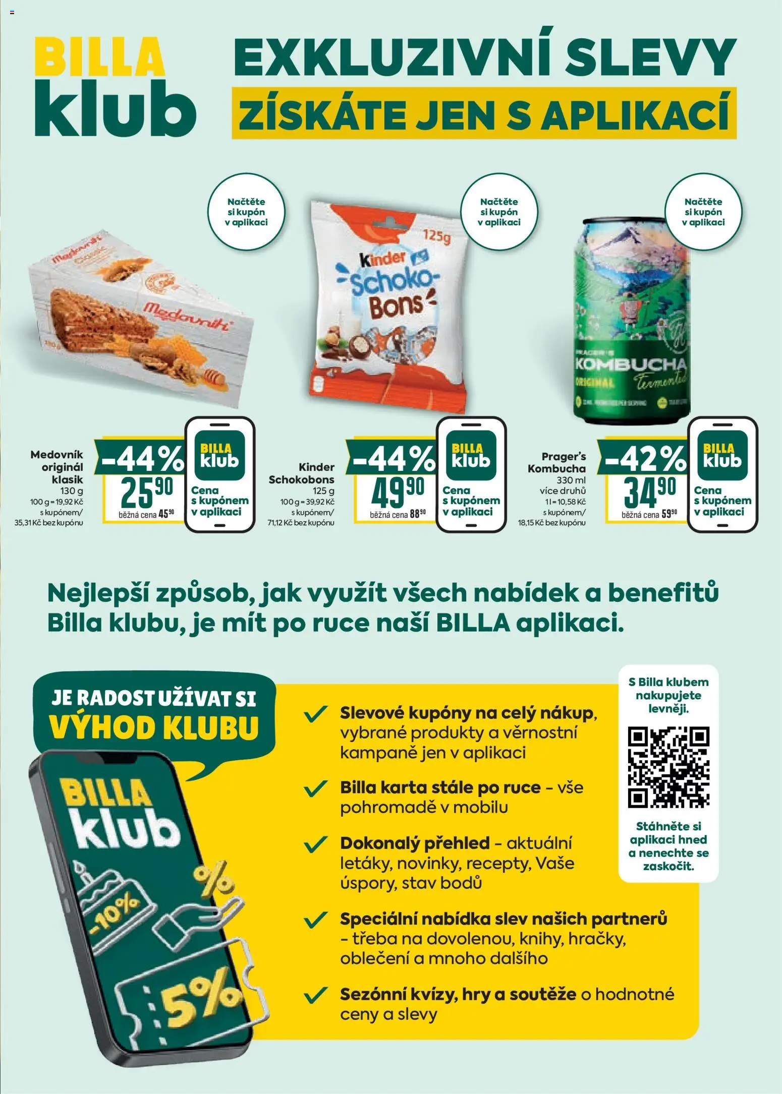 Billa Velký leták od 28.01.2026 | Strana: 30 | Produkty: Kombucha, Medovník, Oblečení, Kinder