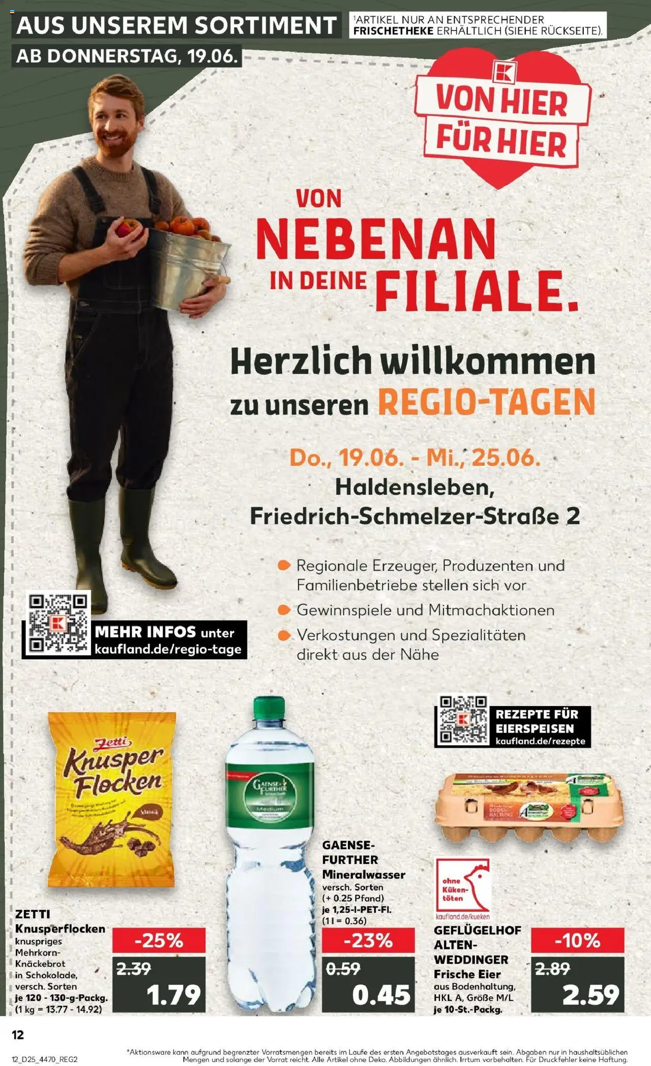 Kaufland prospekt Haldensleben	 - gültig ab dem 22.06.2025 | Seite: 25 | Produkte: Eier, Mineralwasser, Flocken