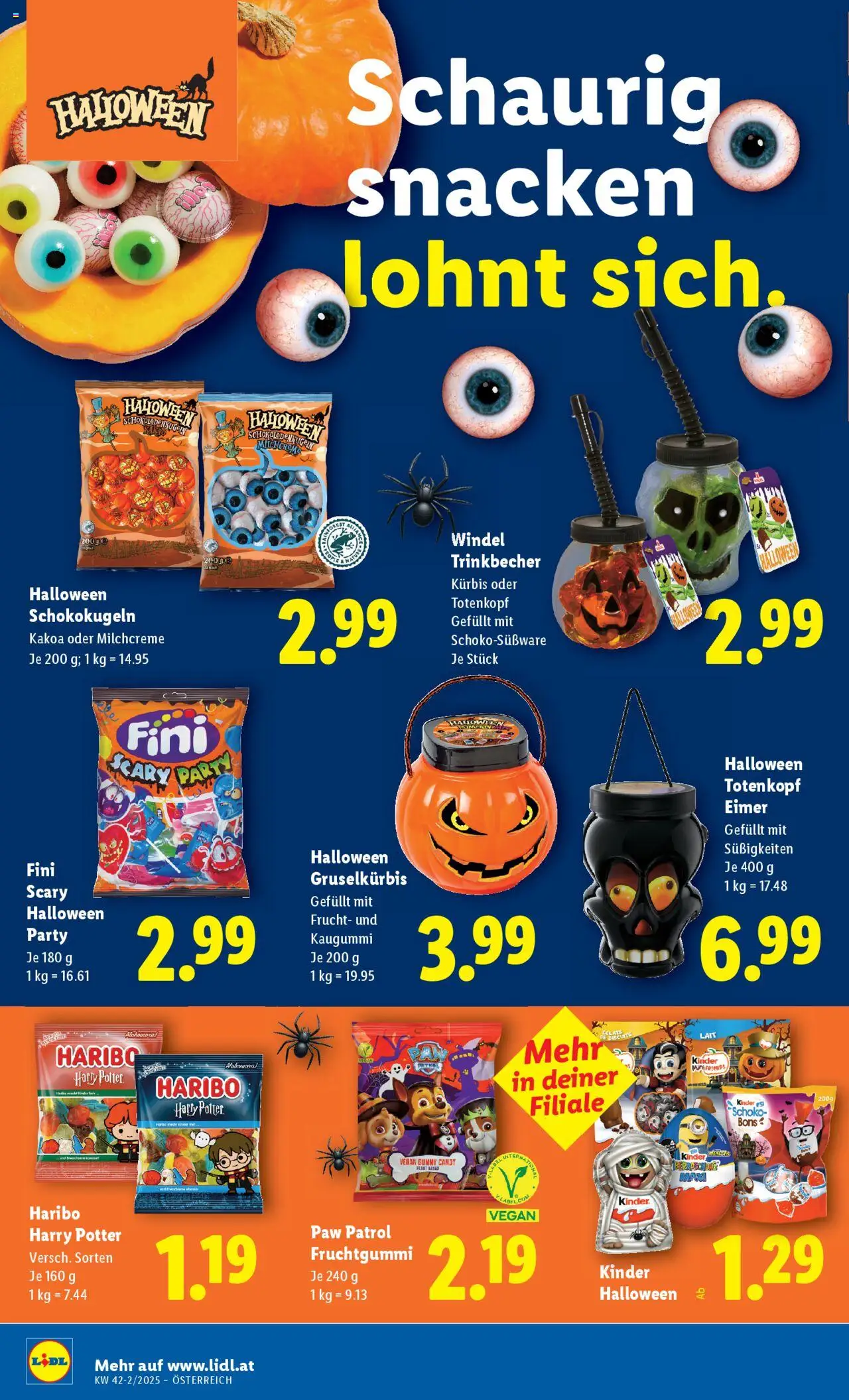 Lidl Flugblatt gültig ab 16.10.2025 | Seite: 18 | Produkte: Süßigkeiten, Kürbis