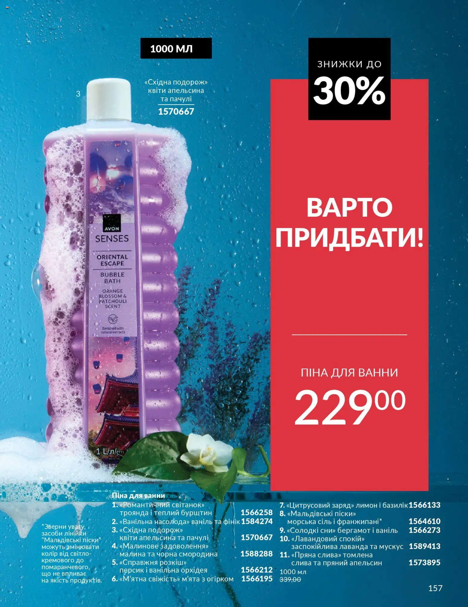 AVON Kаталог - дійснийкції з 01.03.2026 | Сторінка: 155 | Товари: Лимон, Персик, Фінік, Піна для ванни