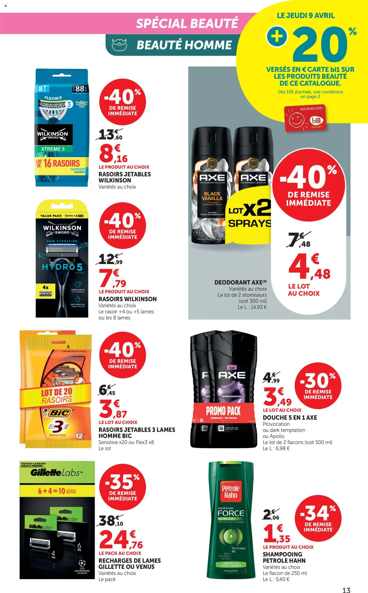 {H1} | Page: 13 | Produits: Produits beauté, Shampooing, Gel douche, Déodorant