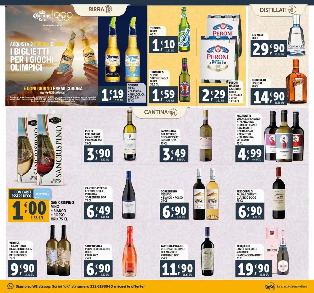 Volantino Decò del 23.09.2025 | Pagina: 17 | Prodotti: Tennent's, Vino, Spumante, Liquore