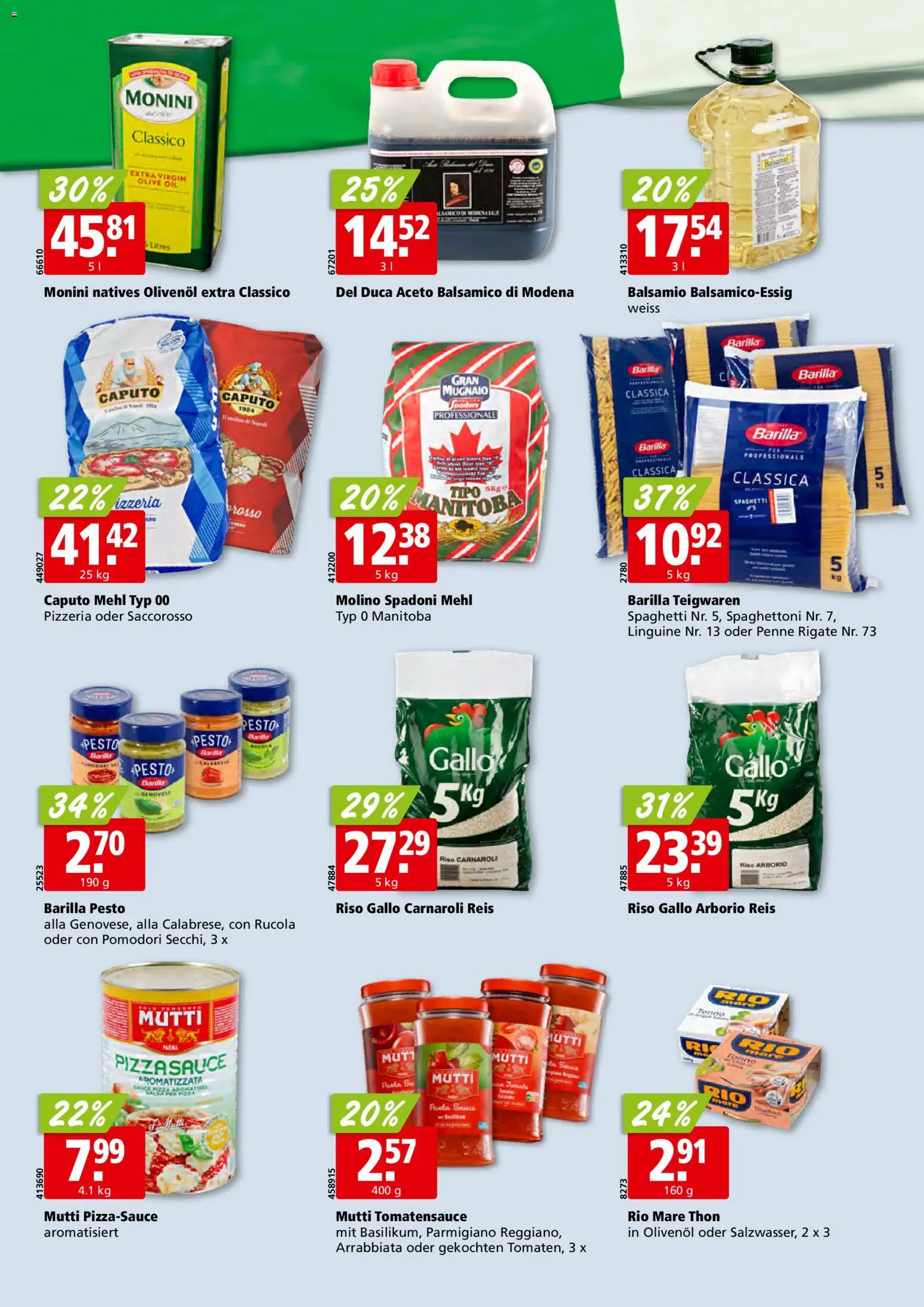 Aligro aktionen – gültig ab 20.04.2026 | Seite: 22 | Produkte: Mehl, Barilla, Balsamico, Pasta