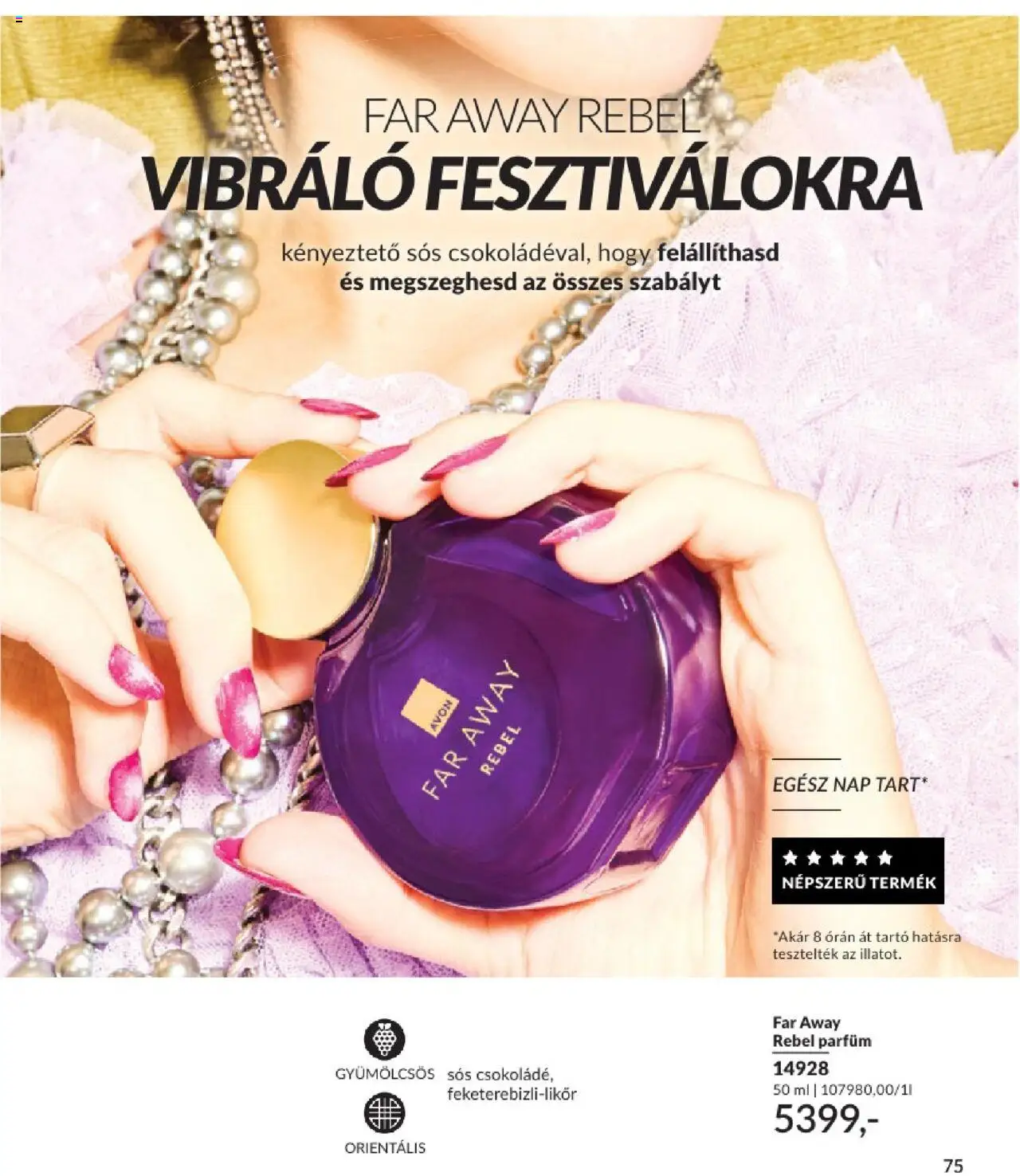 Avon akciós ujság - amely érvényes a következő dátumtól: 01.07.2025 | Oldal: 75 | Termékek: Parfüm