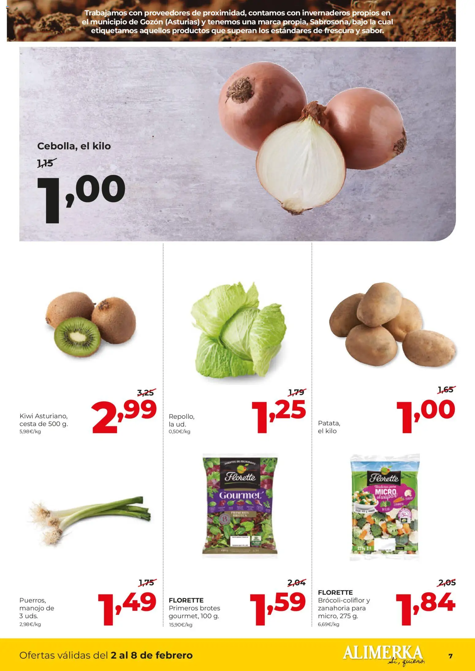 Alimerka folleto Castilla y León │ válido desde el 02.02.2026 | Página: 7 | Productos: Kiwi, Zanahoria, Cesta