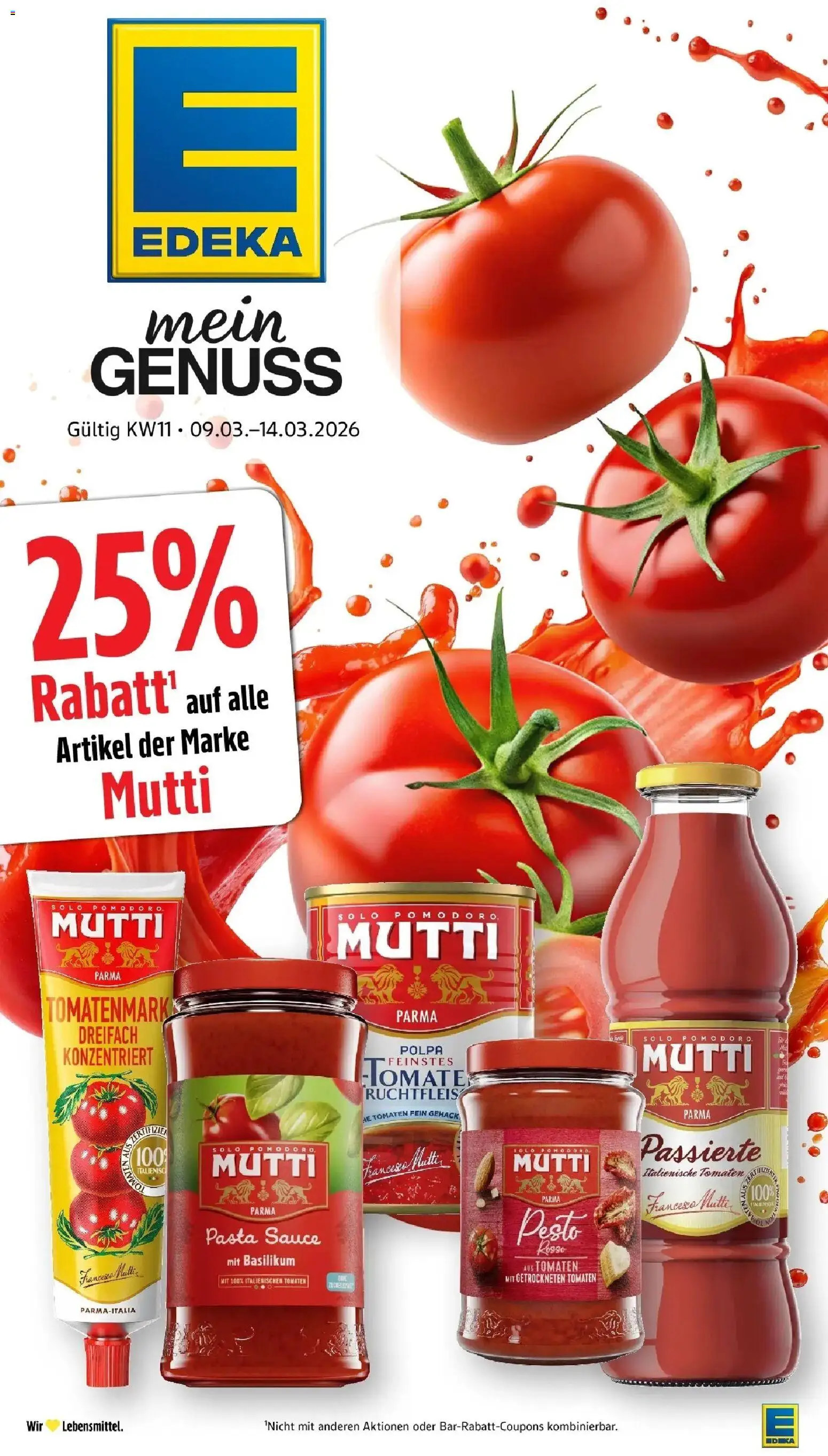 Edeka prospekt Großostheim	 – gültig ab 09.03.2026 | Seite: 1 | Produkte: Tomaten, Pasta
