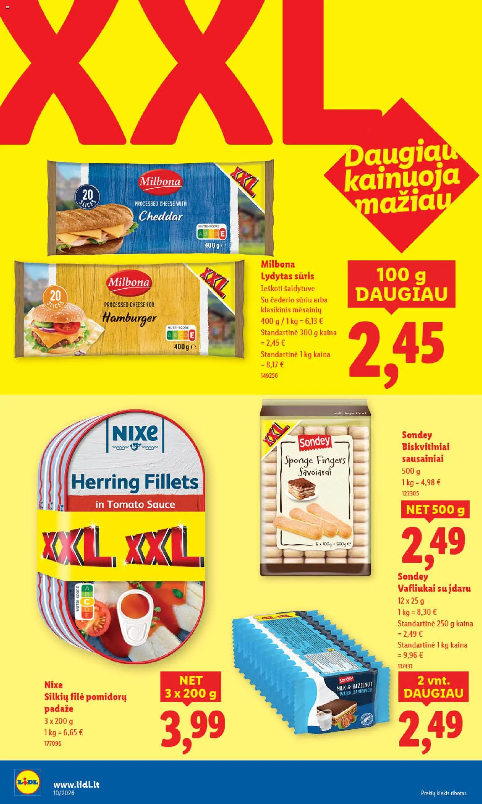 LIDL akcijos nuo 02.03.2026 | Puslapis: 20 | Prekių: Sausainiai, Sūris, Lydytas sūris