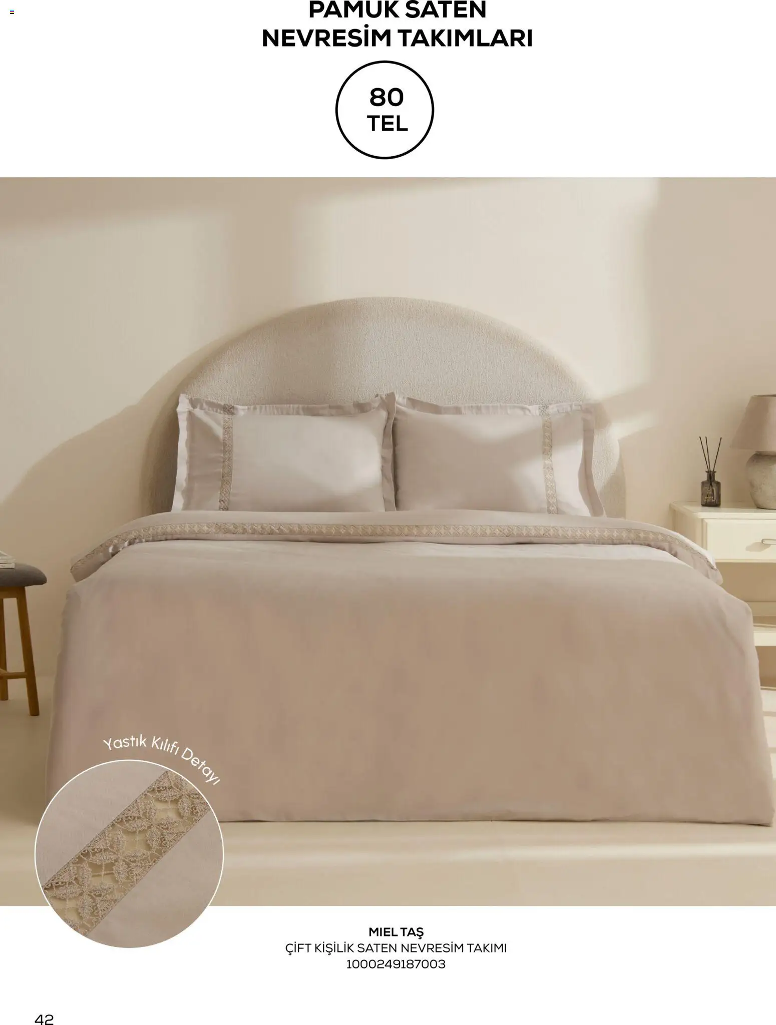 Karaca Home - Katalog Sezonsuz Karaca Home Şıklığı - İlkbahar / Yaz 2026 - 01.03.2026 tarihinden itibaren geçerlidir | Sayfa: 42 | Ürünler: Yastık, Nevresim, Yastık kılıfı, Nevresim takımları