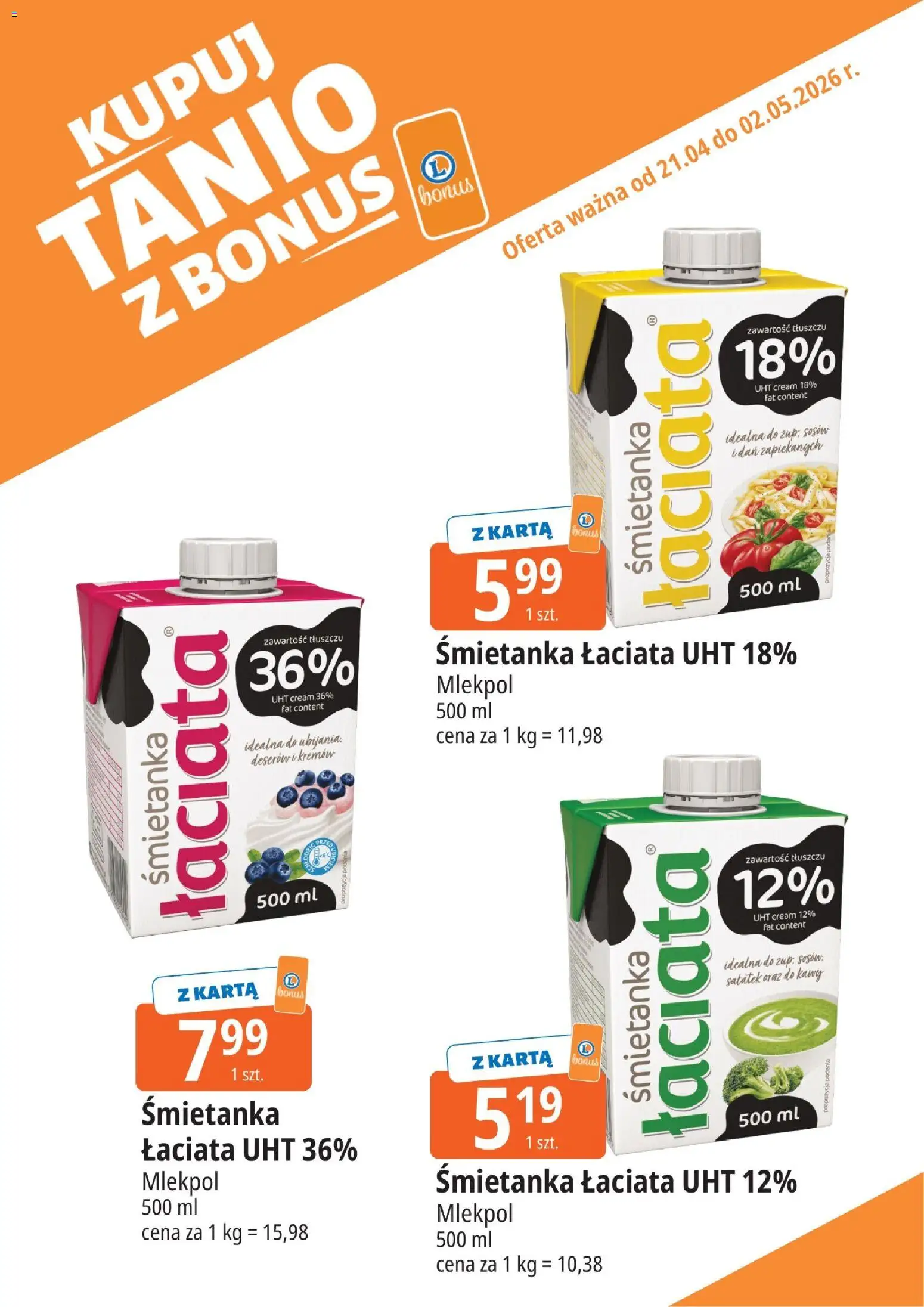 E.Leclerc gazetka - Radom kupony dodatkowe od 21.04.2026 | Strona: 3 | Produkty: Karta