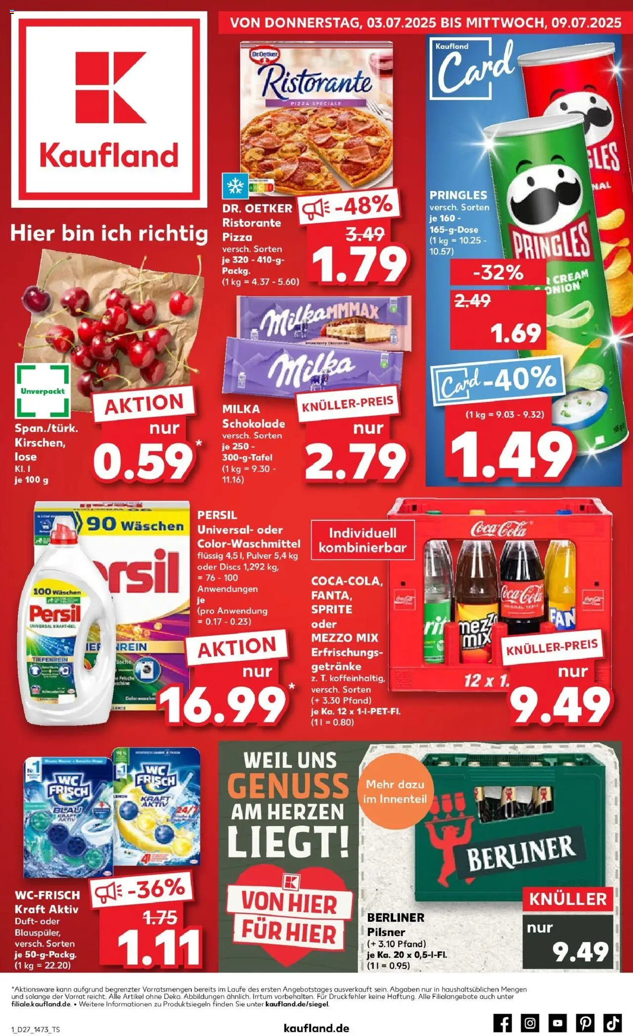 Kaufland prospekt Strausberg	 - gültig ab dem 03.07.2025 | Seite: 1 | Produkte: Ristorante, Schokolade, Oder mezzo mix, Chips