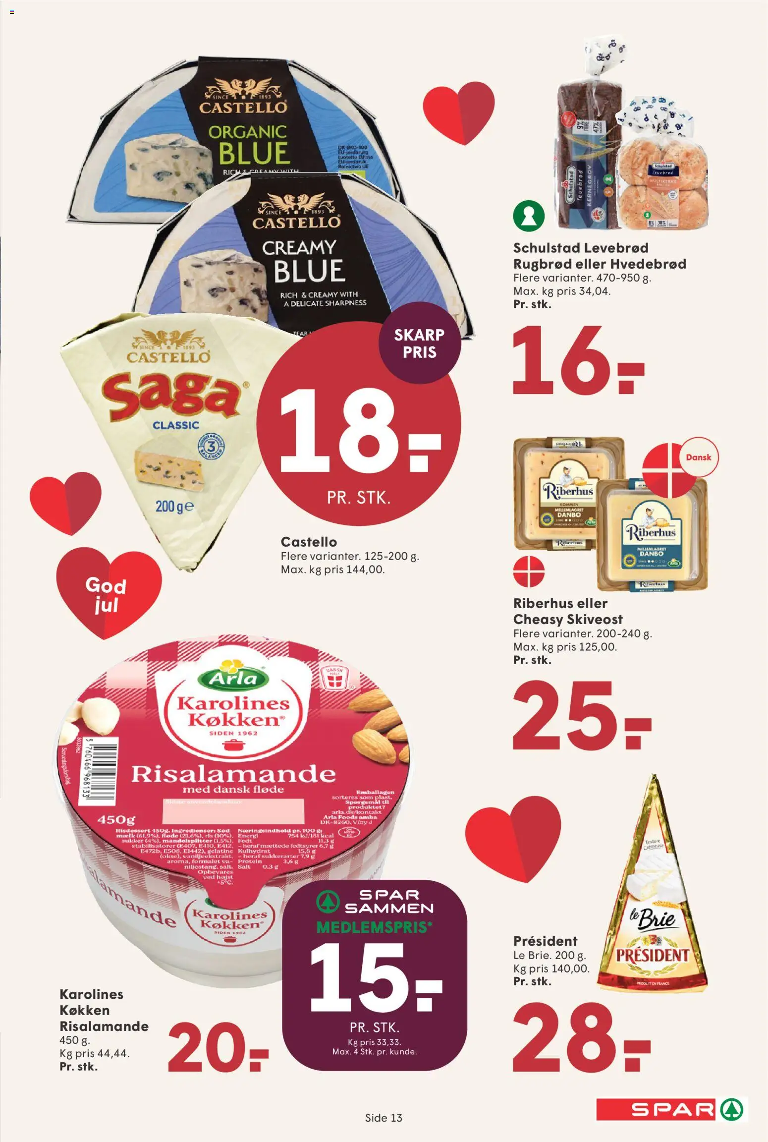 Spar tilbudsavis – gyldig fra 28.11.2025 | Side: 17 | Produkter: Fløde, Salt, Rugbrød, Søm