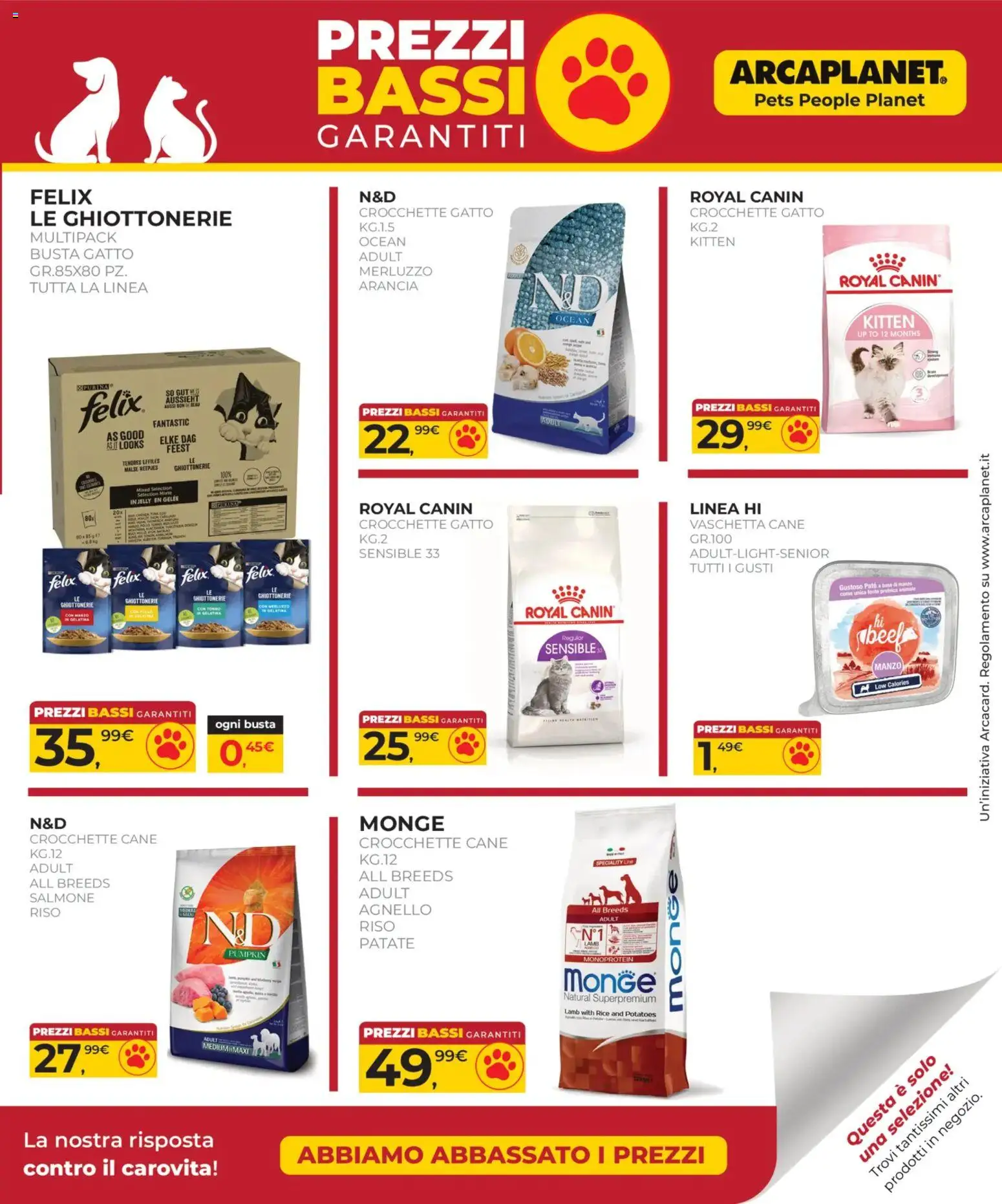 Volantino Arcaplanet del 16.02.2026 | Pagina: 3 | Prodotti: Salmone, Patate, Crocchette cane, Arancia