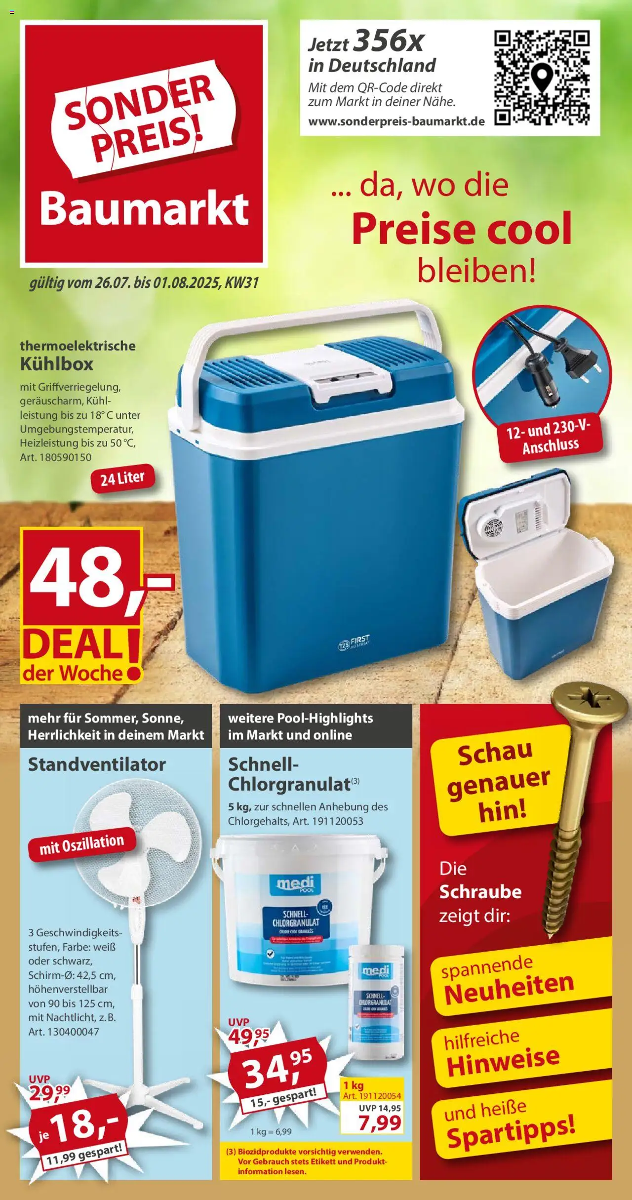 Sonderpreis Baumarkt Prospekt 	 - gültig ab dem 26.07.2025 | Seite: 1