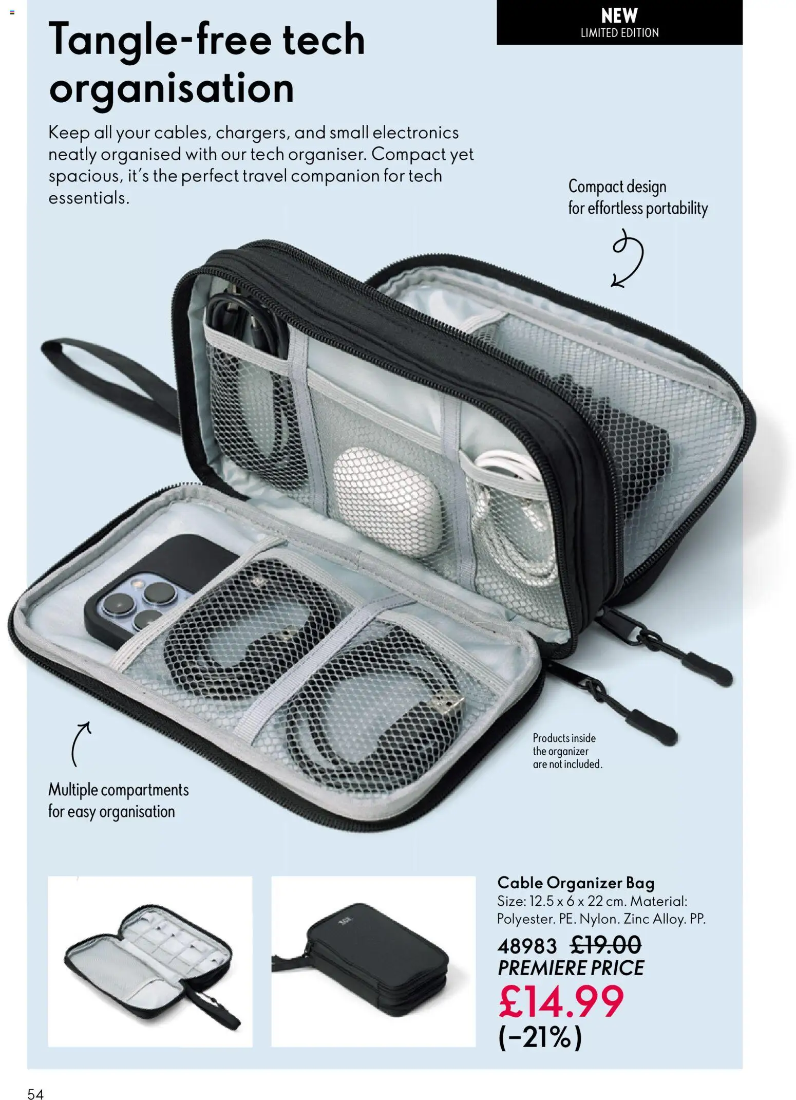 {H1} | Page: 54 | Products: Cable, Bag, Organizer