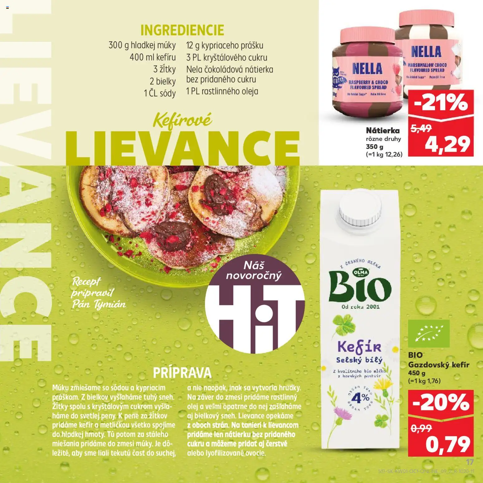 Kaufland SK akciós ujság - amely érvényes a következő dátumtól: 03.01.2026 | Oldal: 17 | Termékek: Kefir, Só