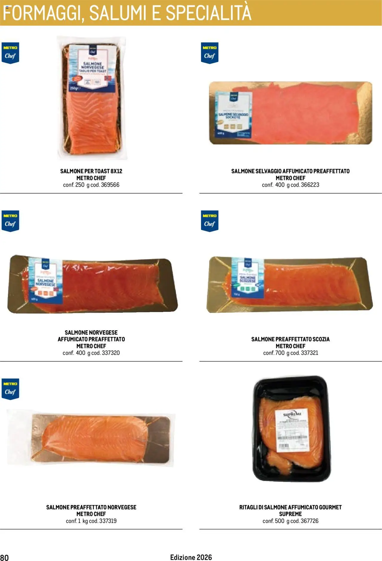 Volantino Metro del 17.10.2025 | Pagina: 80 | Prodotti: Salmone affumicato, Salmone