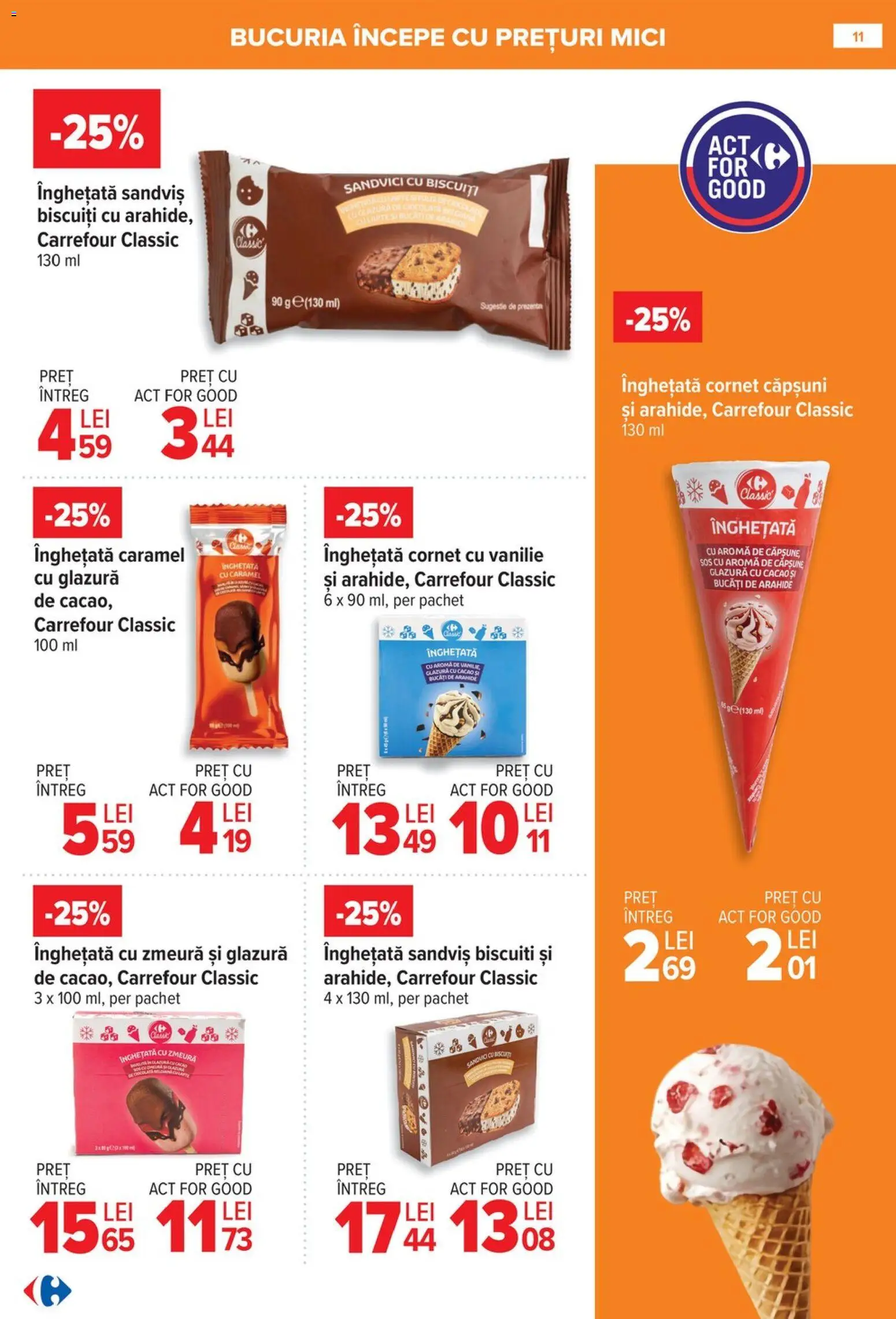 Noul catalog Carrefour – valabil de la 08.01.2026 | Pagină: 11 | Produse: Mici, Arahide, Căpșuni, Sos
