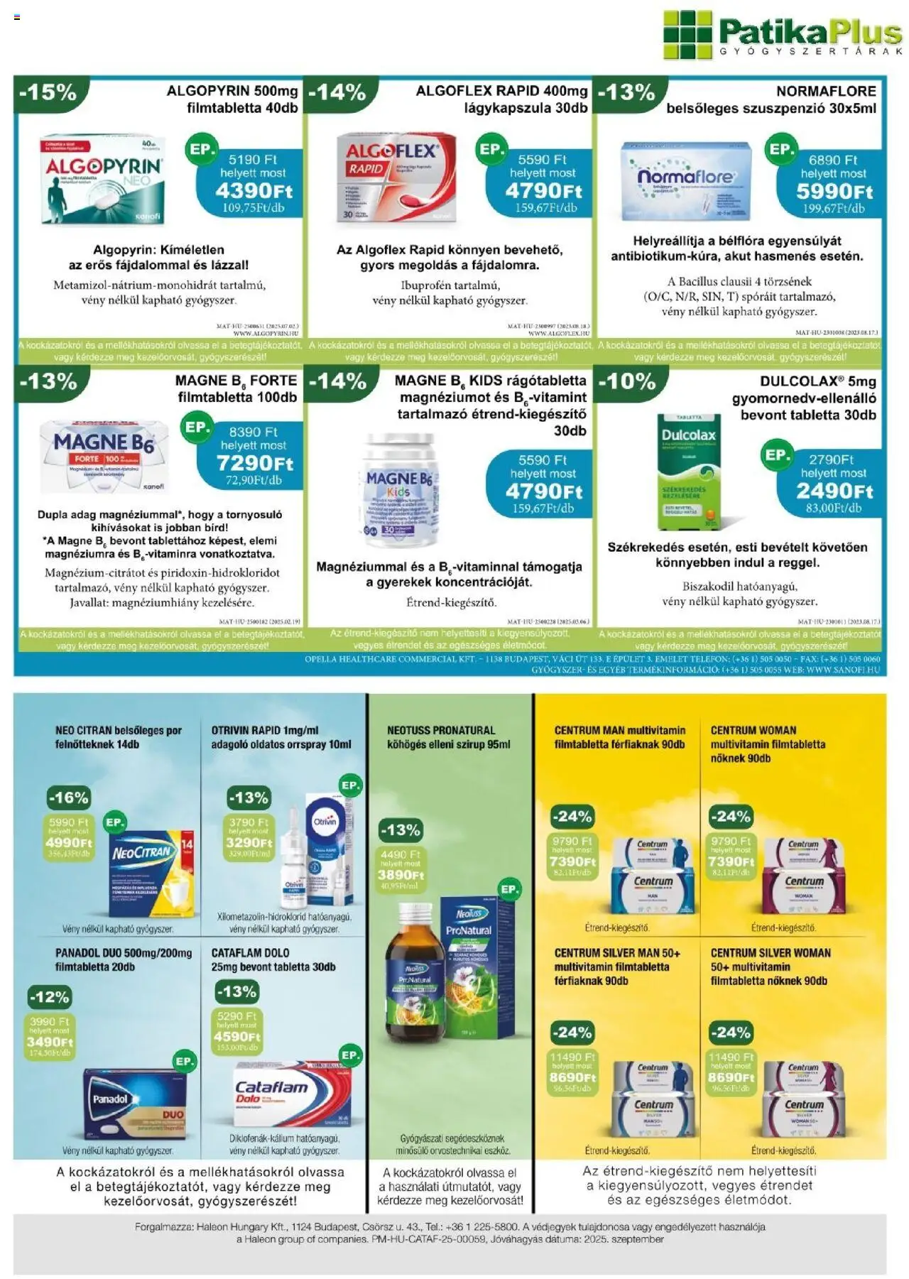 PatikaPlus akciós ujság - amely érvényes a következő dátumtól: 01.10.2025 | Oldal: 3 | Termékek: Multivitamin