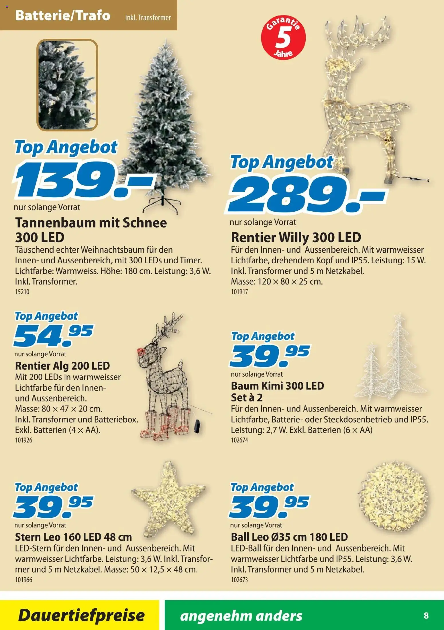 Landi Aktionen Weihnachtsbeleuchtung – gültig ab 24.10.2025 | Seite: 8 | Produkte: Batterie, Top