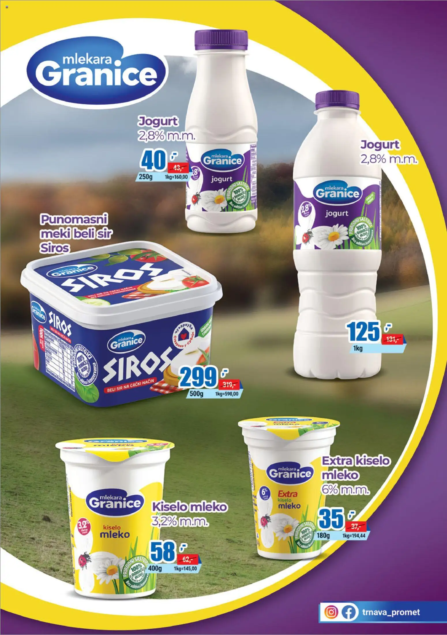 Trnava Promet katalog - važi od 03.12.2025 | Strana: 7 | Proizvode: Kiselo mleko, Mleko, Sir, Jogurt