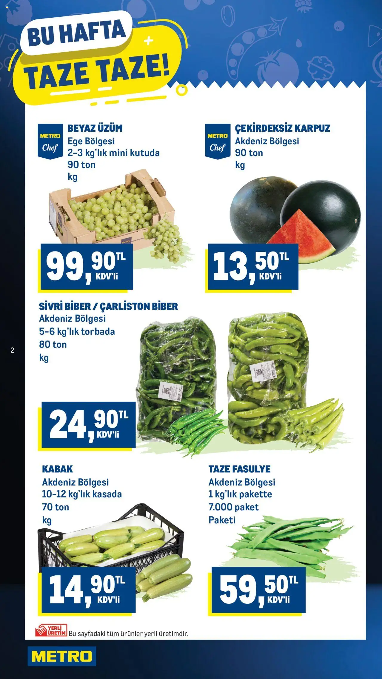 Metro Katalog - 31.07.2025 tarihinden itibaren geçerlidir | Sayfa: 2 | Ürünler: Fasulye, Taze Fasulye, Biber, Karpuz