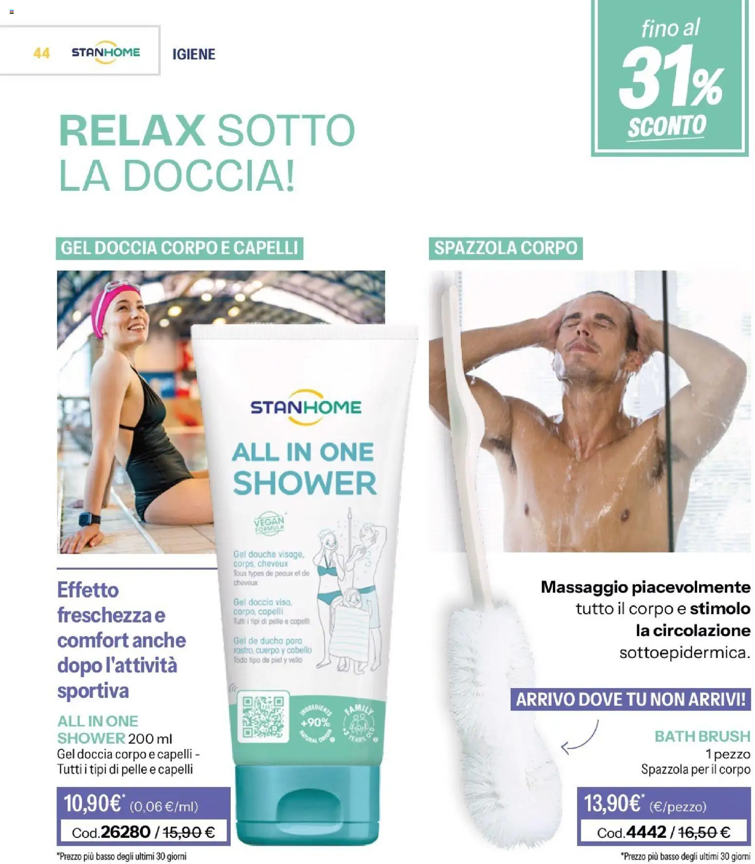 Volantino Stanhome del 11.11.2025 | Pagina: 45 | Prodotti: Spazzola, Doccia