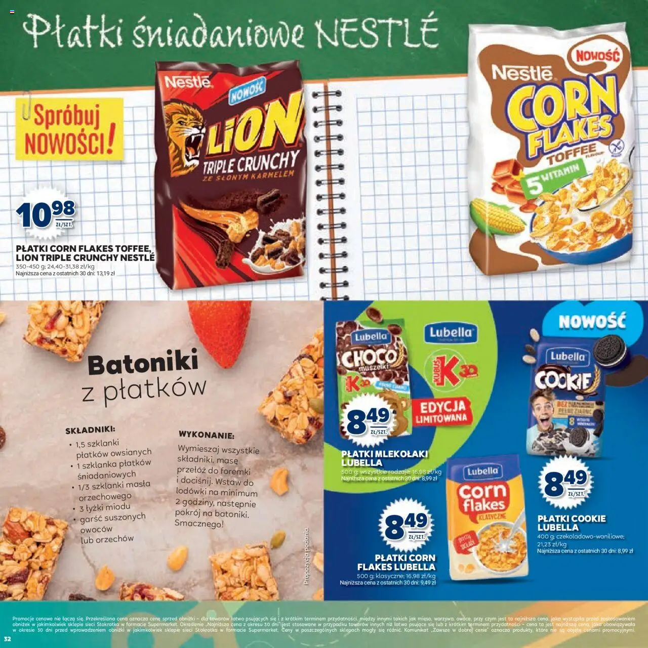 Stokrotka Gazetka - Witaj Szkoło od 13.08.2025 | Strona: 32 | Produkty: Szklanka, Płatki śniadaniowe, Płatki, Szklanki