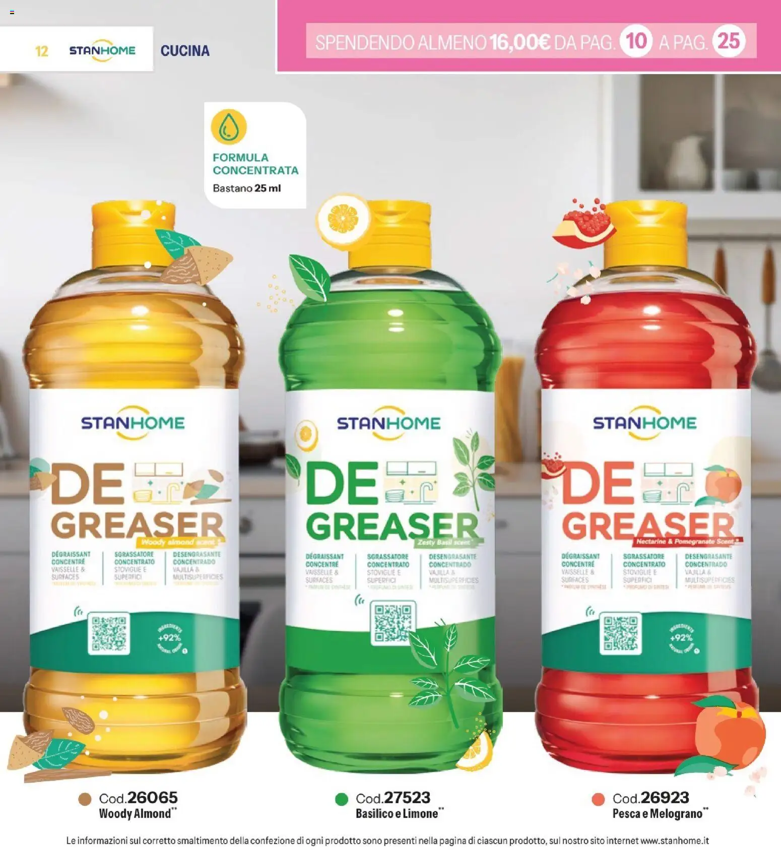 Volantino Stanhome del 10.03.2026 | Pagina: 12 | Prodotti: Sgrassatore, Limone, Pesca, Basilico