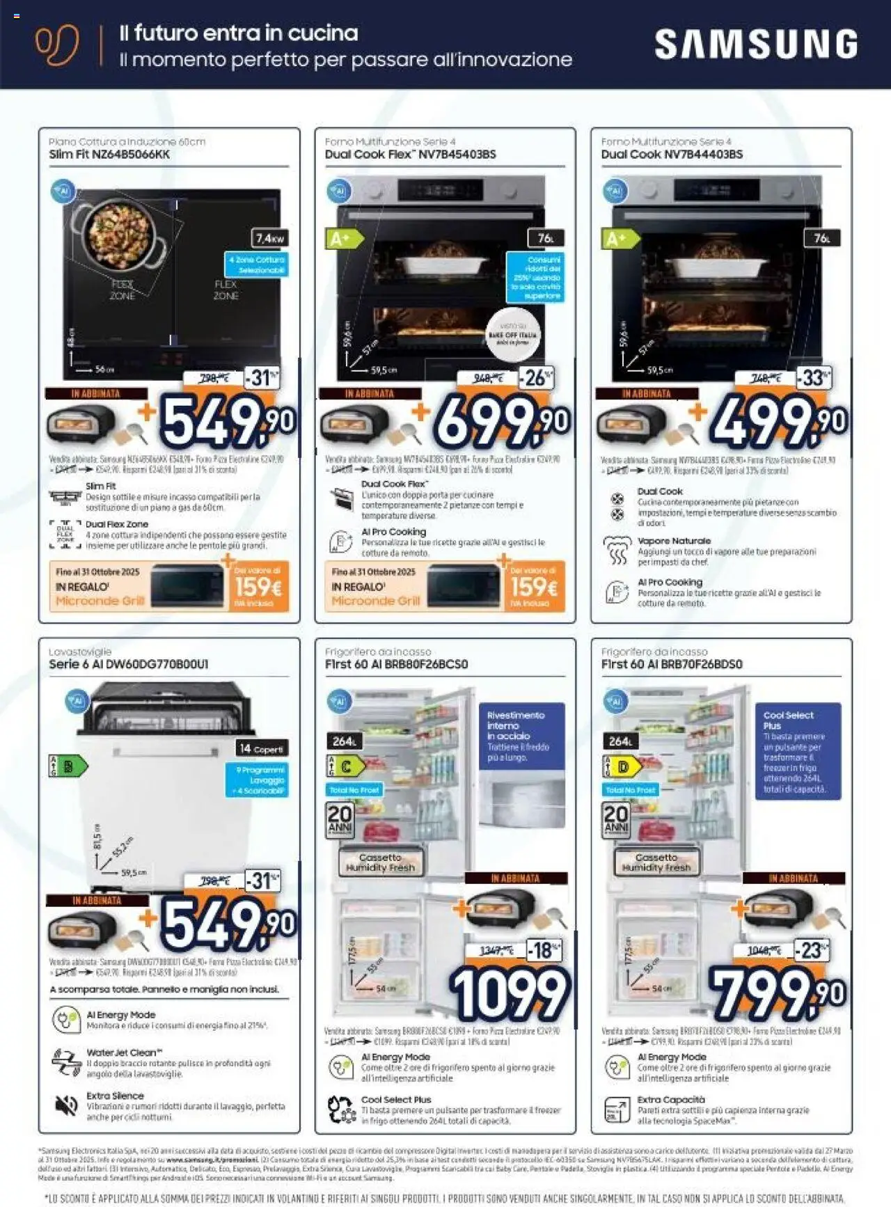 Volantino Unieuro del 13.10.2025 | Pagina: 30 | Prodotti: Freezer, Lavastoviglie, Data, Samsung