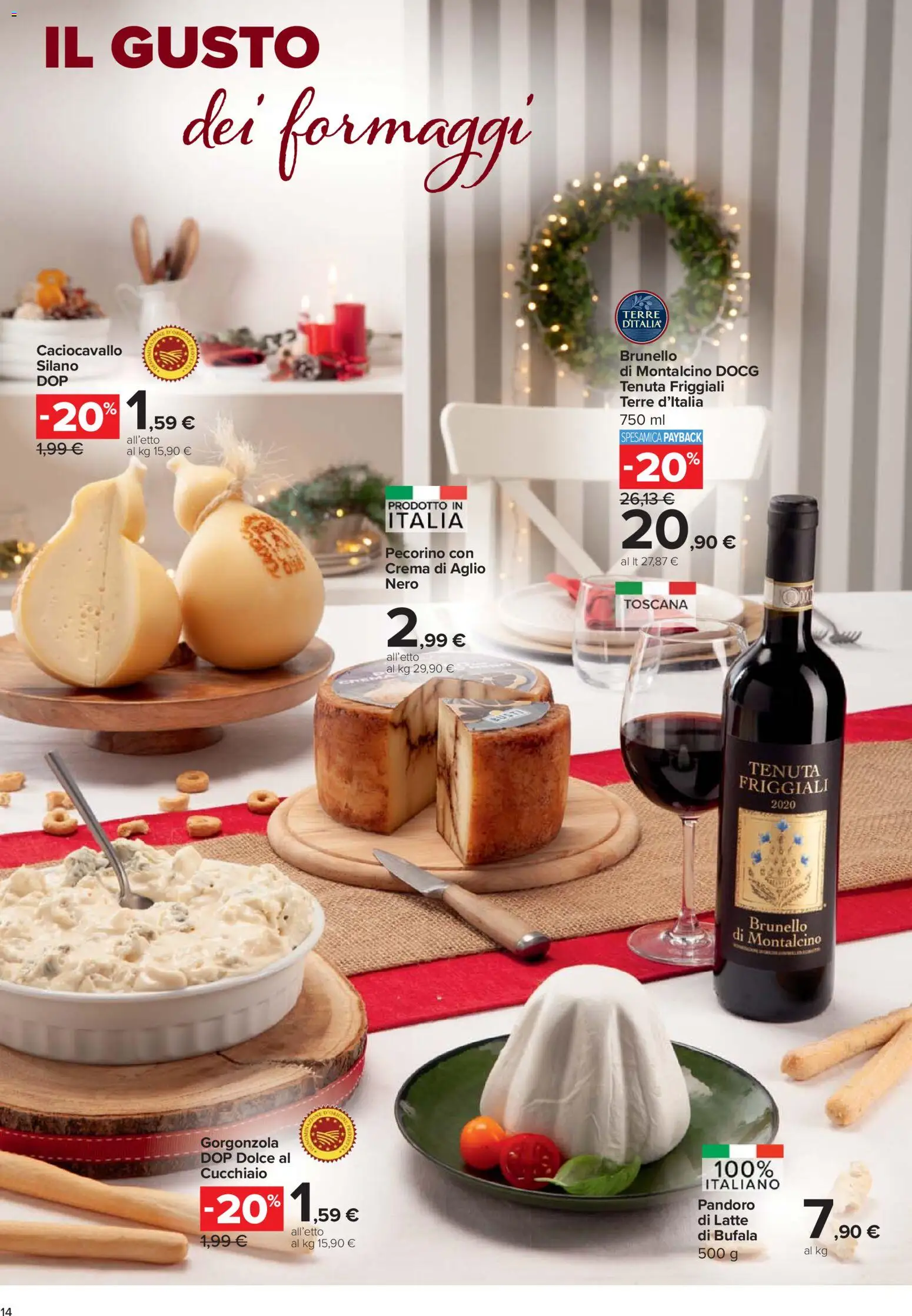 Volantino Carrefour del 27.11.2025 | Pagina: 14 | Prodotti: Crema, Aglio, Gorgonzola, Pecorino